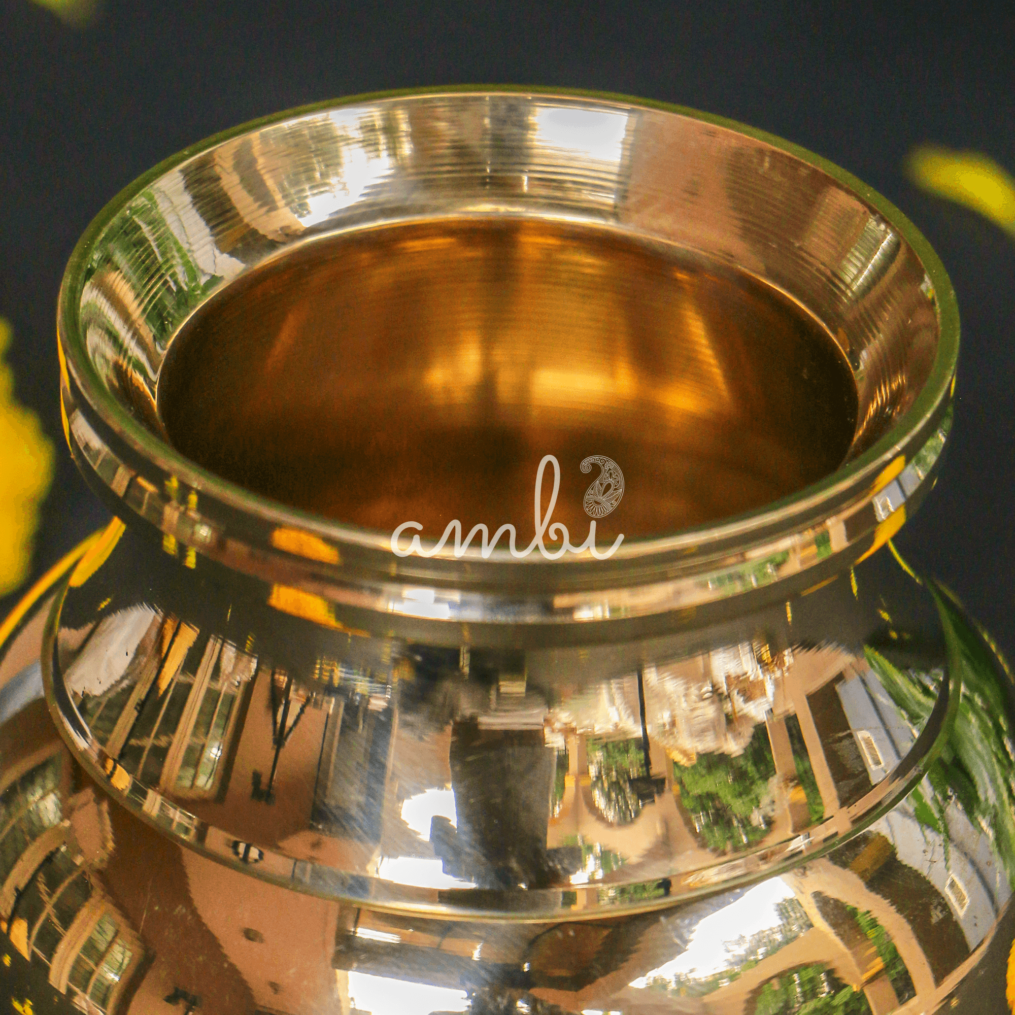 100 % Brass Kindi Lota Kalash for Pooja or Water Storage - Heavy Base