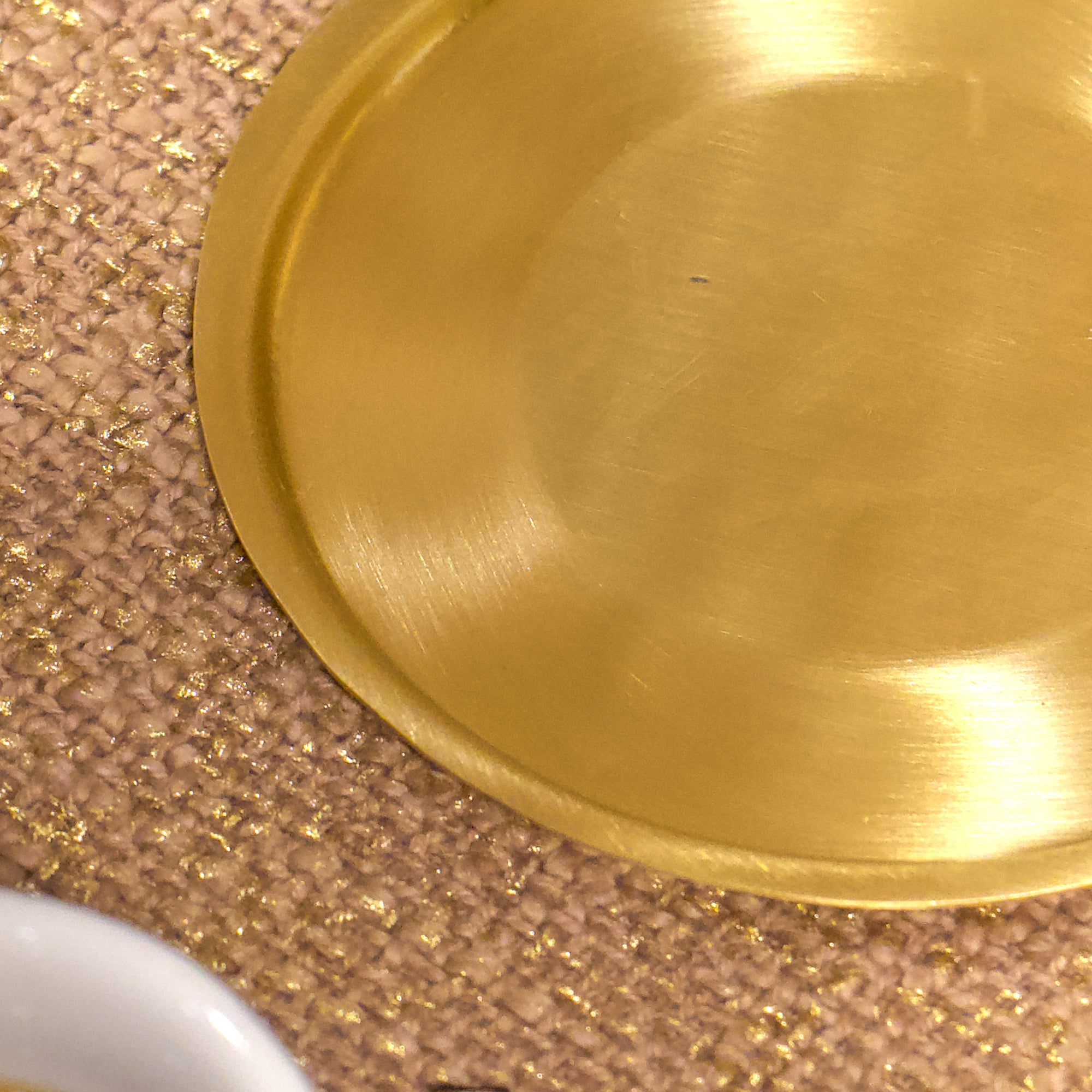 Handcrafted Pure Brass Coasters - Gold Matt - Set of 2