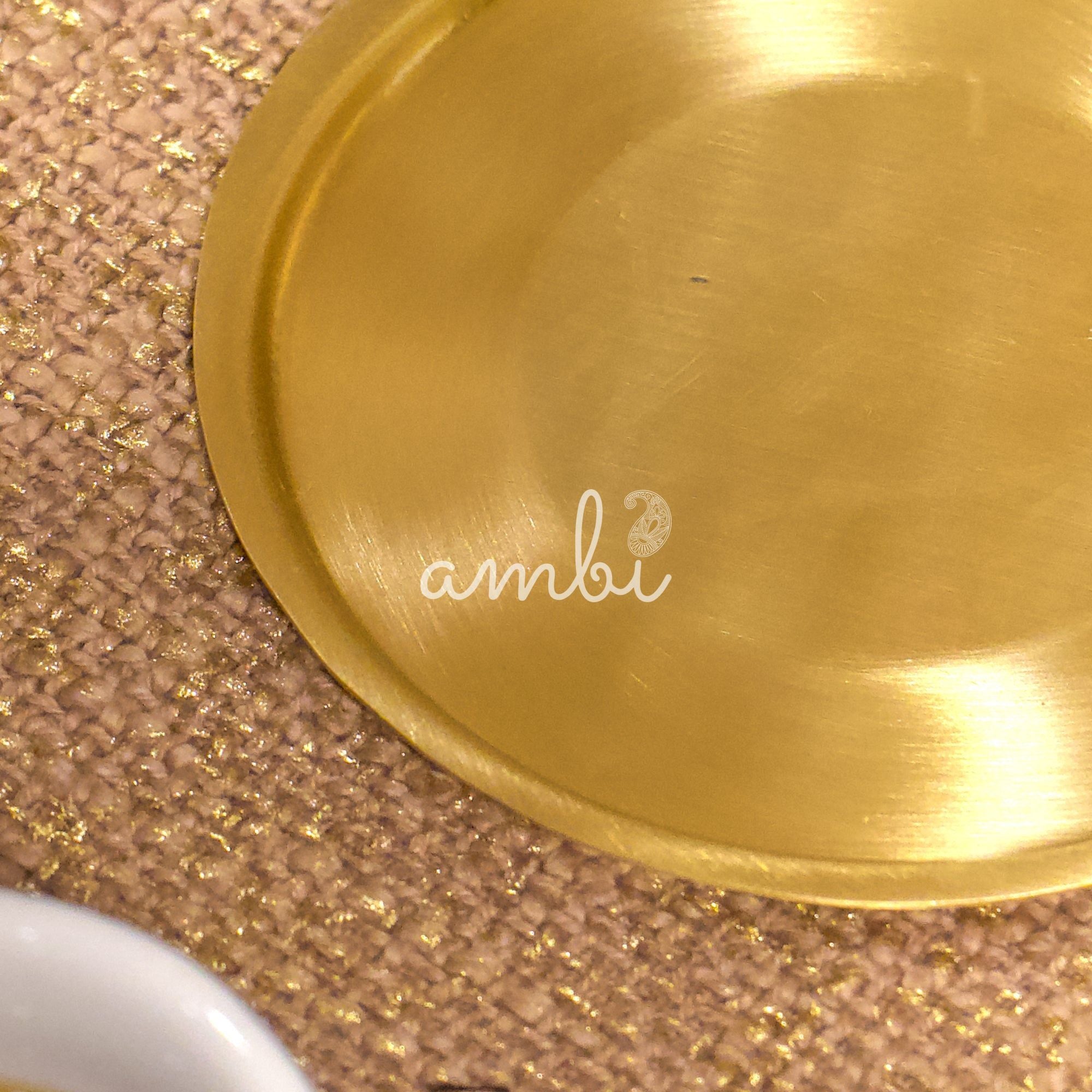 Handcrafted Pure Brass Coasters - Gold Matt