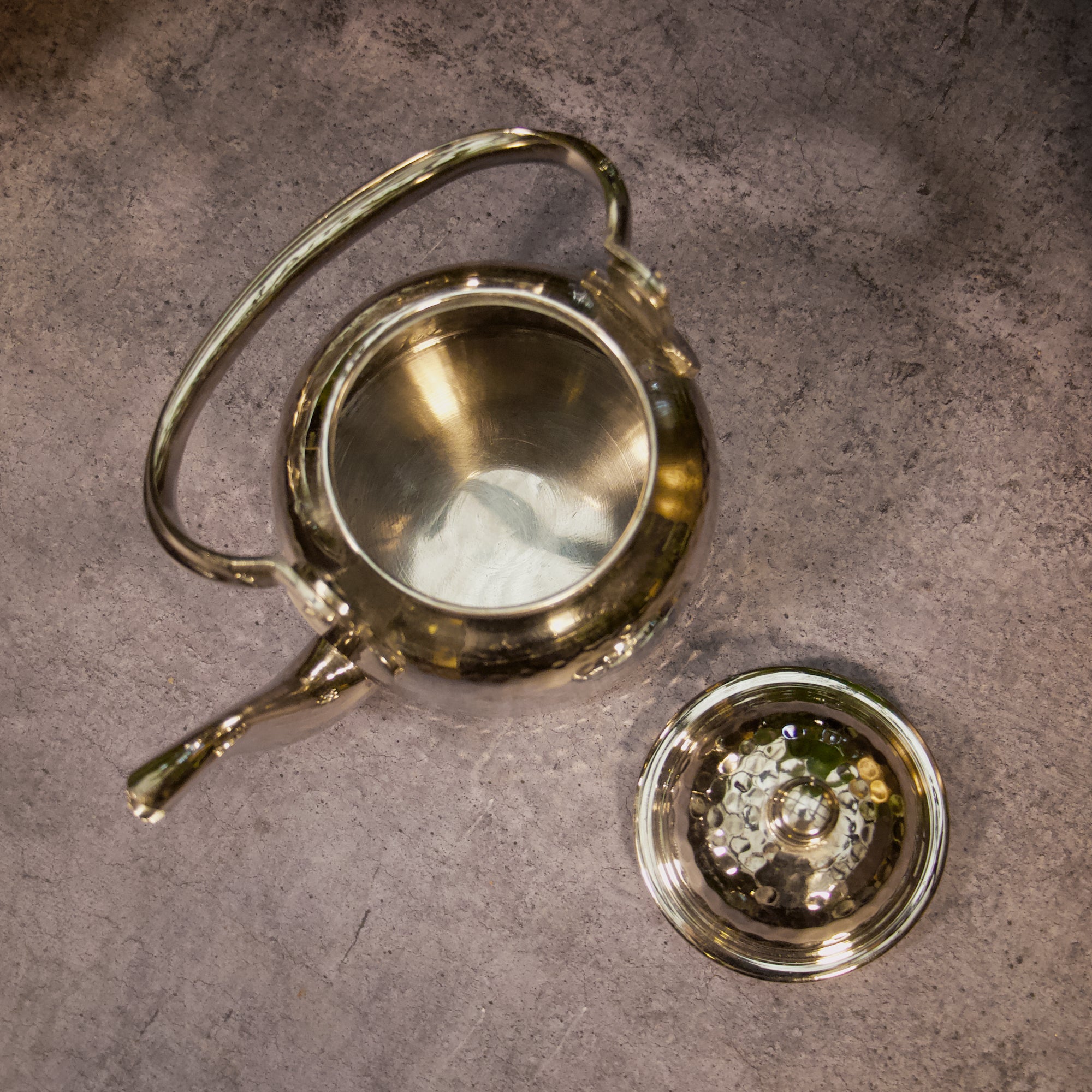 Silver Finish Pure Brass Kettle - 500 ML