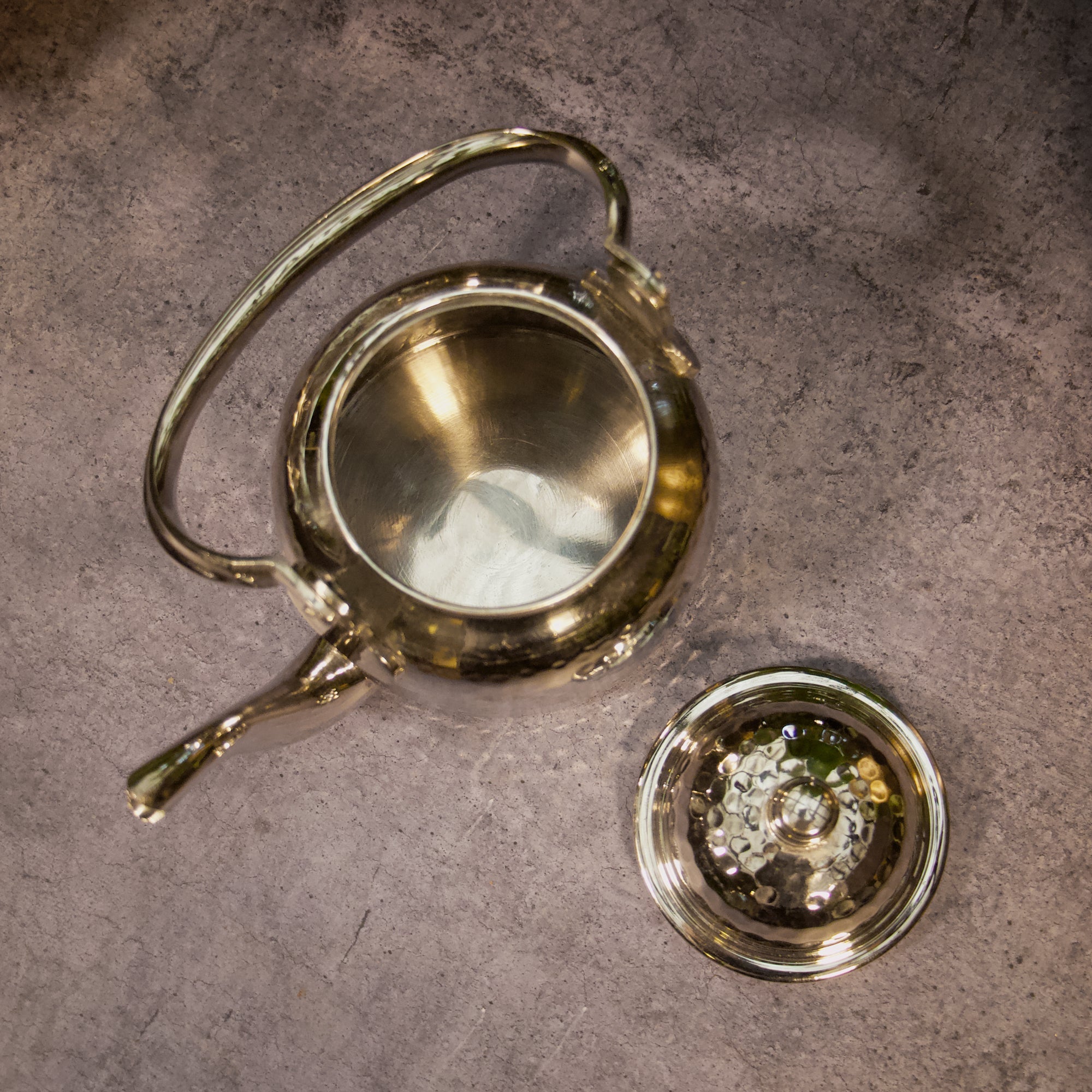 Silver Finish Pure Brass Kettle - 500 ML