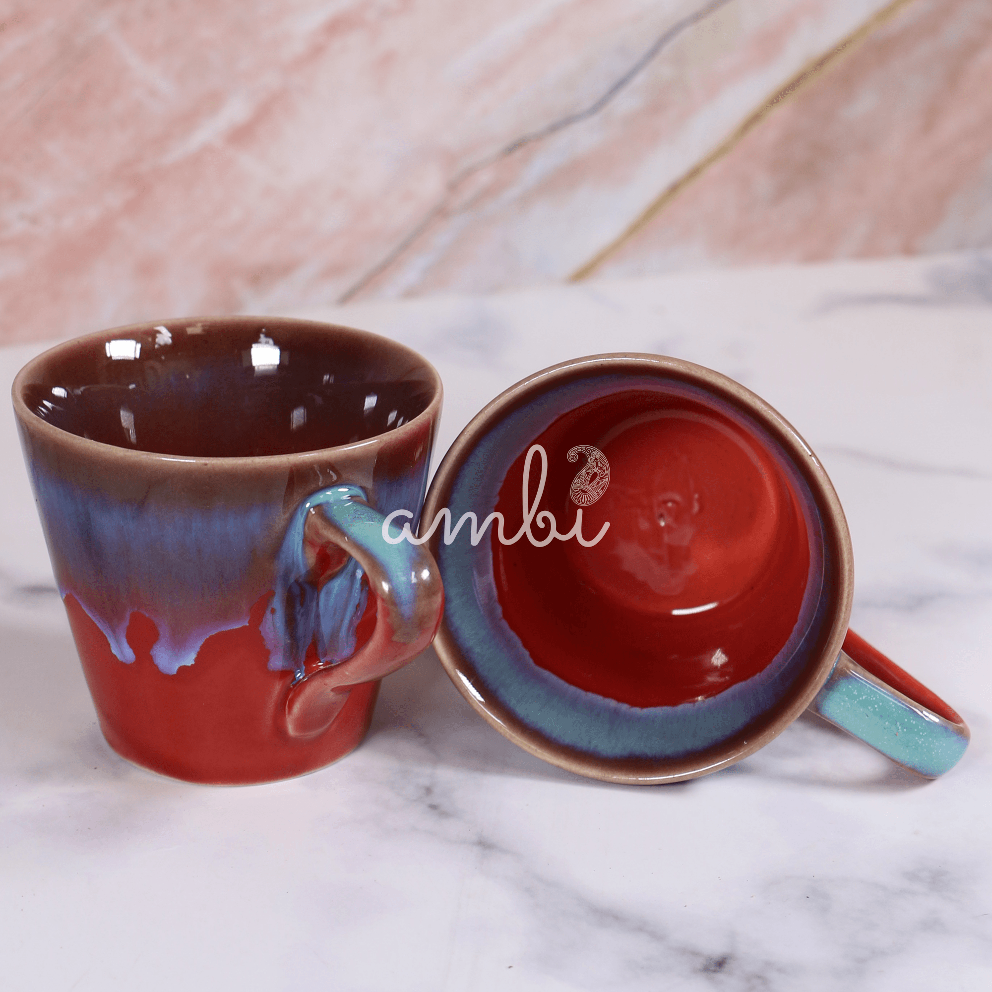 Ambi Pottery Handmade Coffee Cups Set of 4 (150 m each)