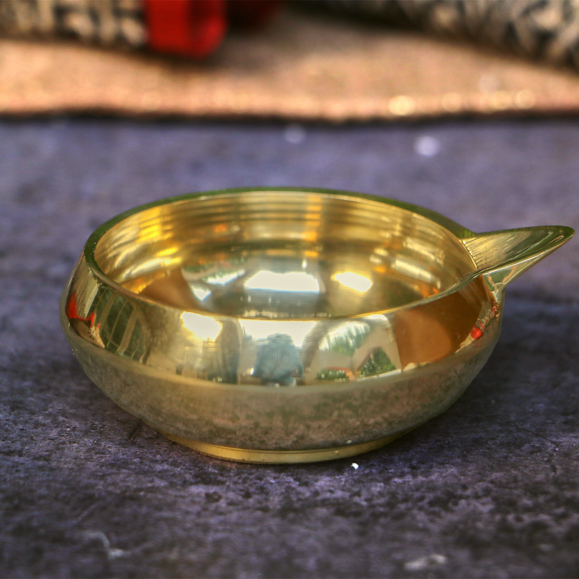 100% Pure Brass Kuber Deepam Diya for Pooja — Traditional Deepak | Ambi