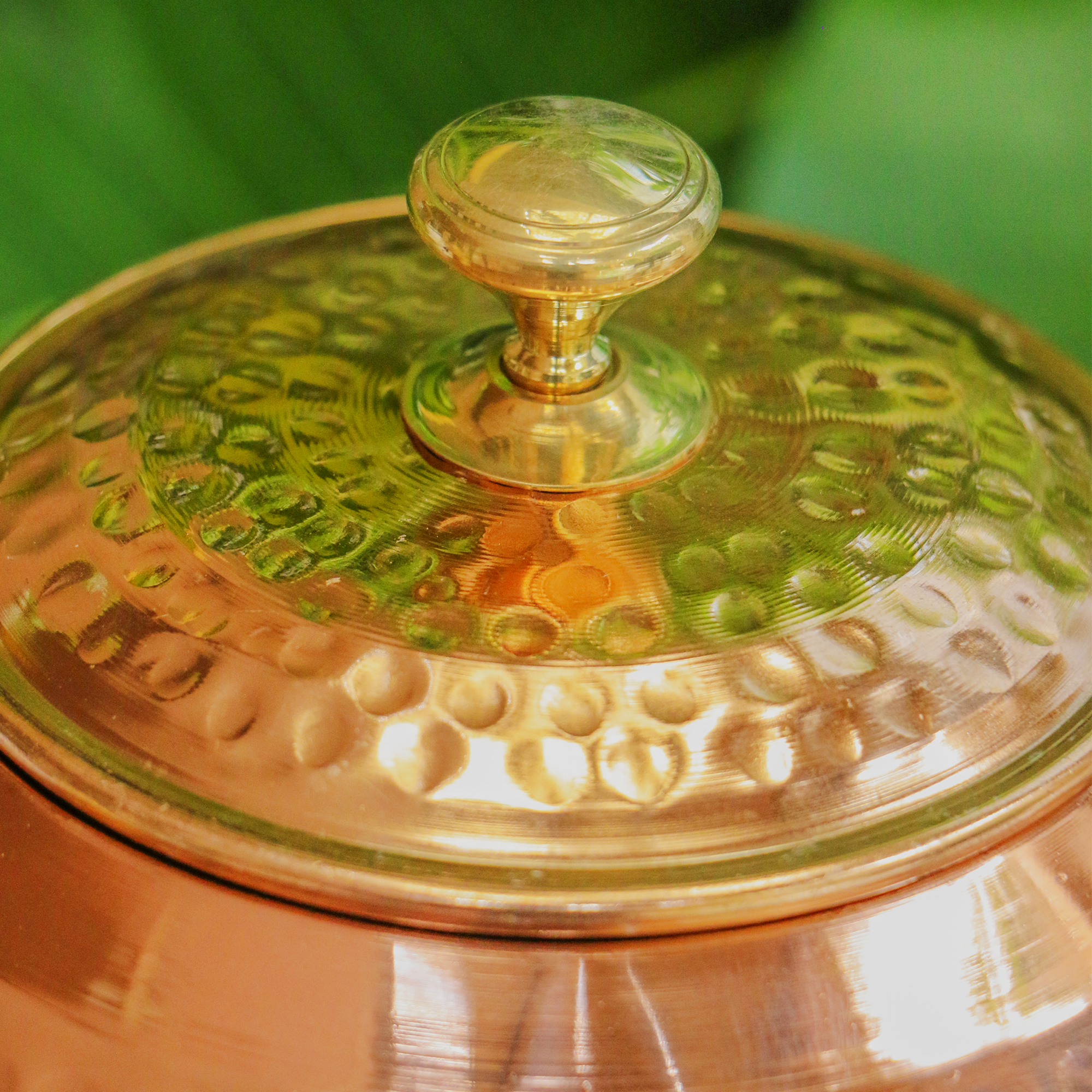 100% Pure Copper Hammered Water Storage Dispenser / Matka - 4 Litres