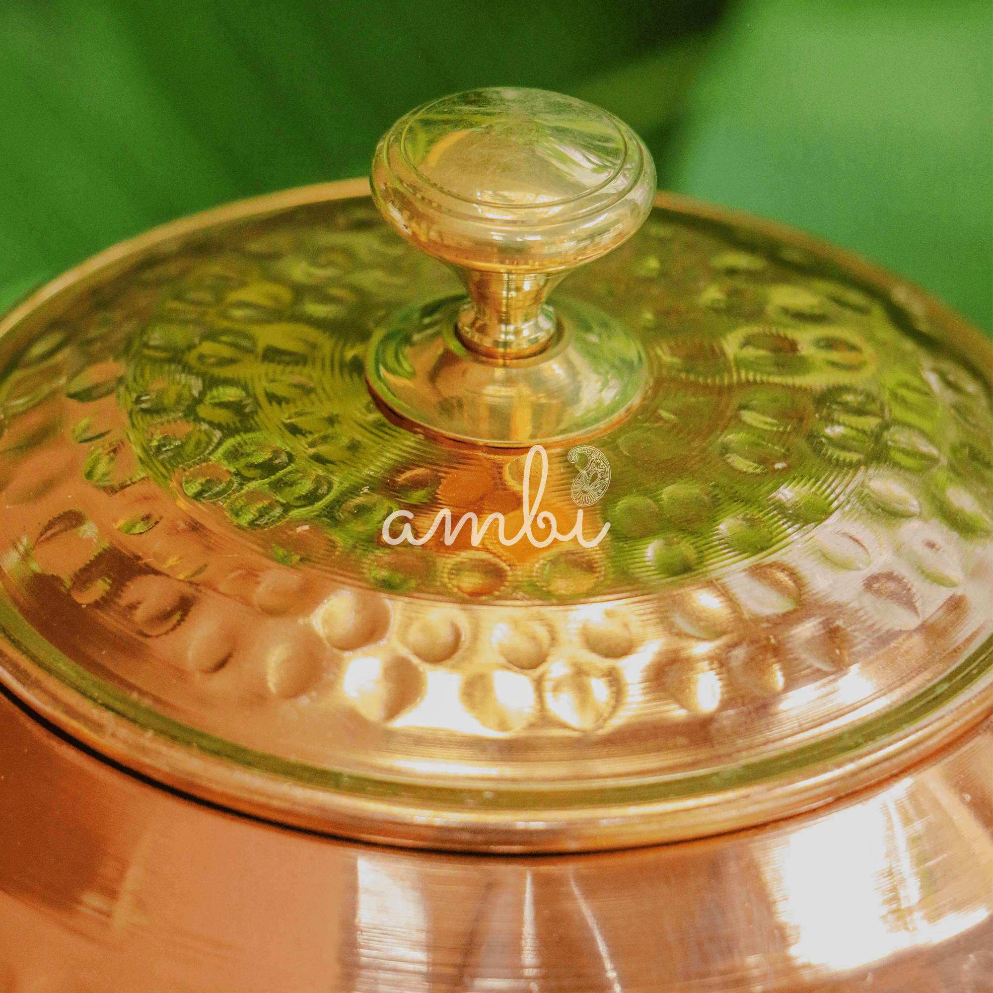 100% Pure Copper Hammered Water Storage Dispenser / Matka - 4 Litres