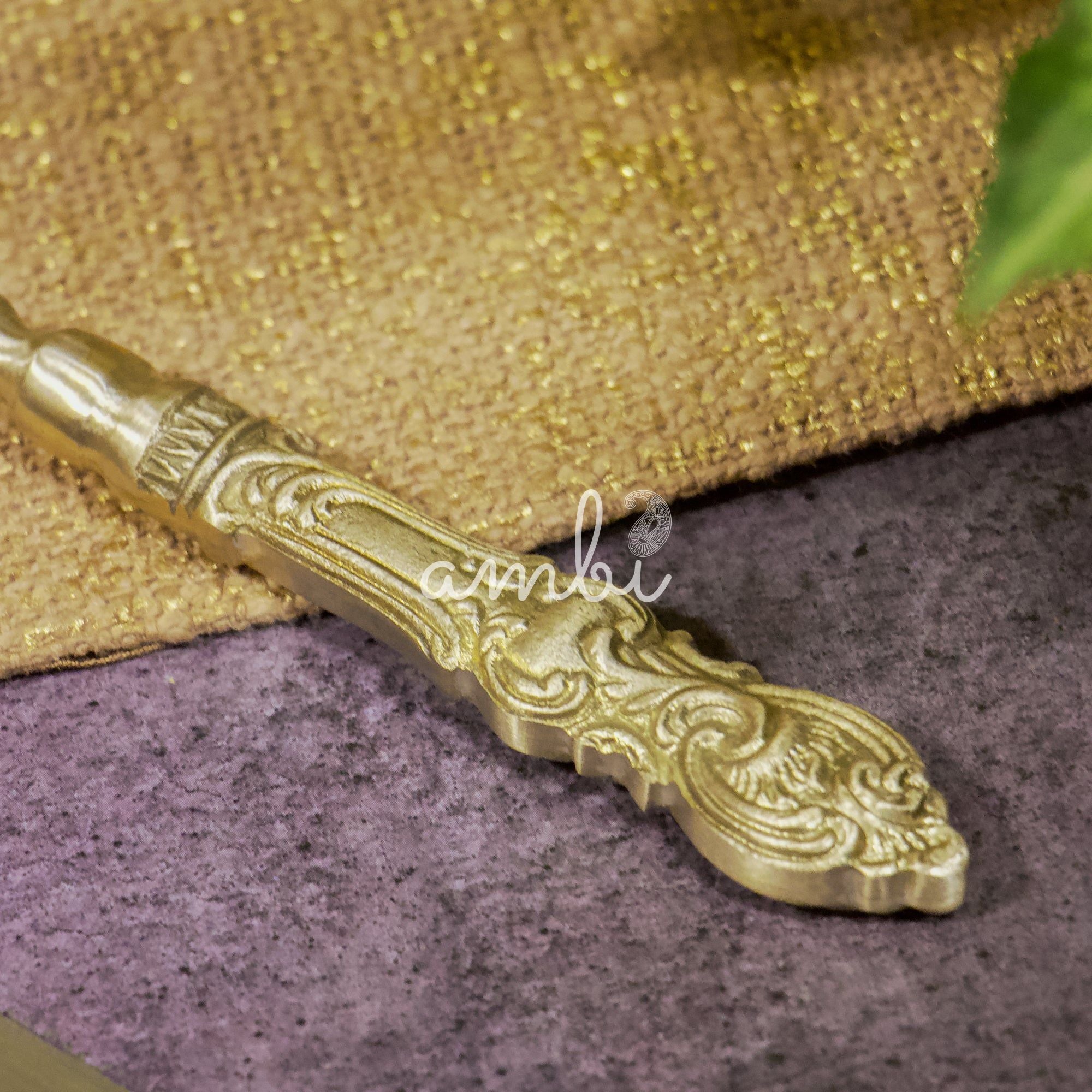 Vintage Victorian Handcrafted Pure Brass Royal Cake Server - Set of 2