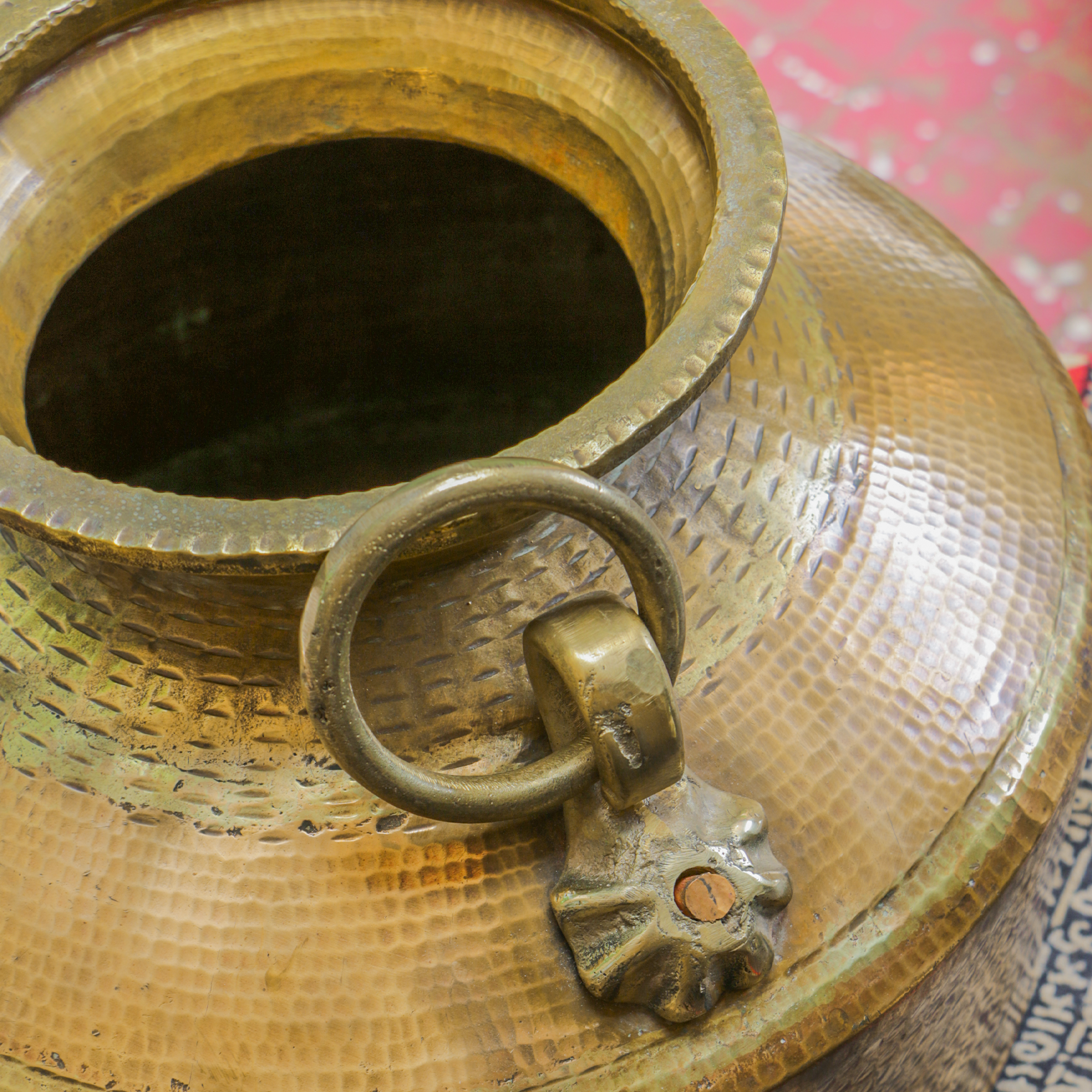 Ambi Vintage Large Brass and Copper Kalash Water Mataka (A Rare Statement Piece)