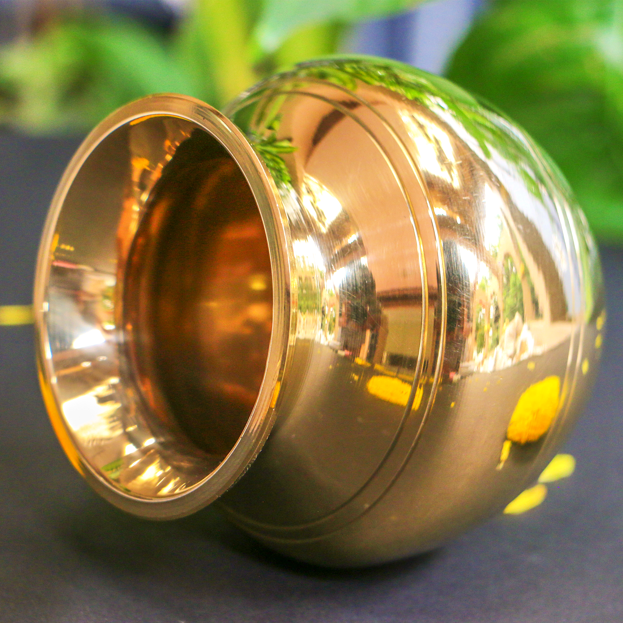 100 % Brass Special Kindi Traditional Lota Kalash for Pooja or Water Storage - Heavy Base