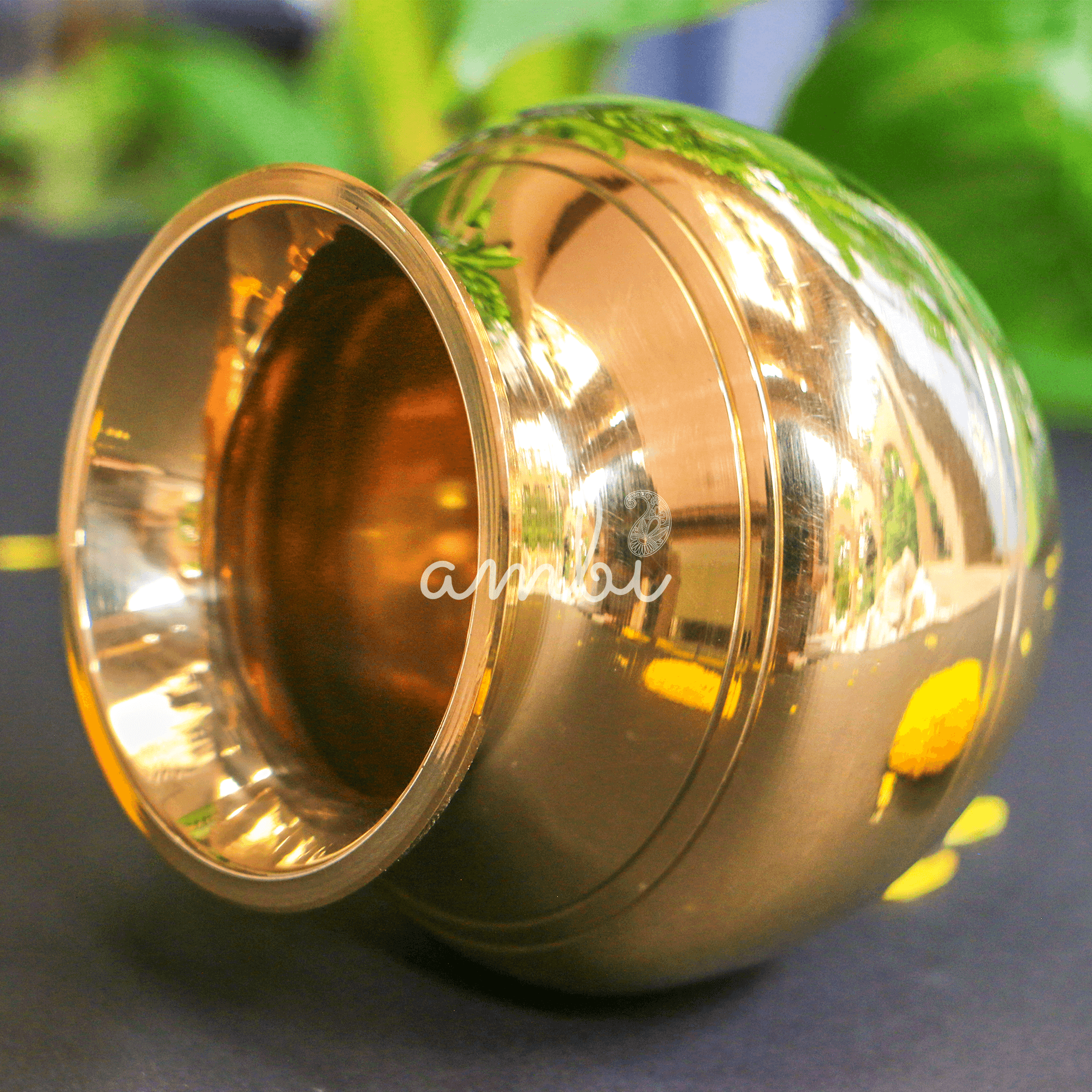 100 % Brass Special Kindi Traditional Lota Kalash for Pooja or Water Storage - Heavy Base