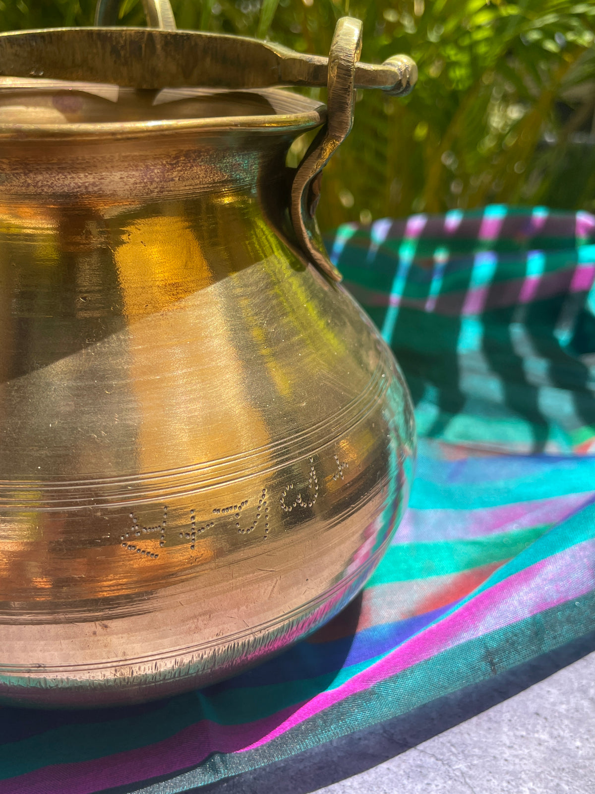 Handcrafted Vintage Heritage Brass Lota With Hanging Loop