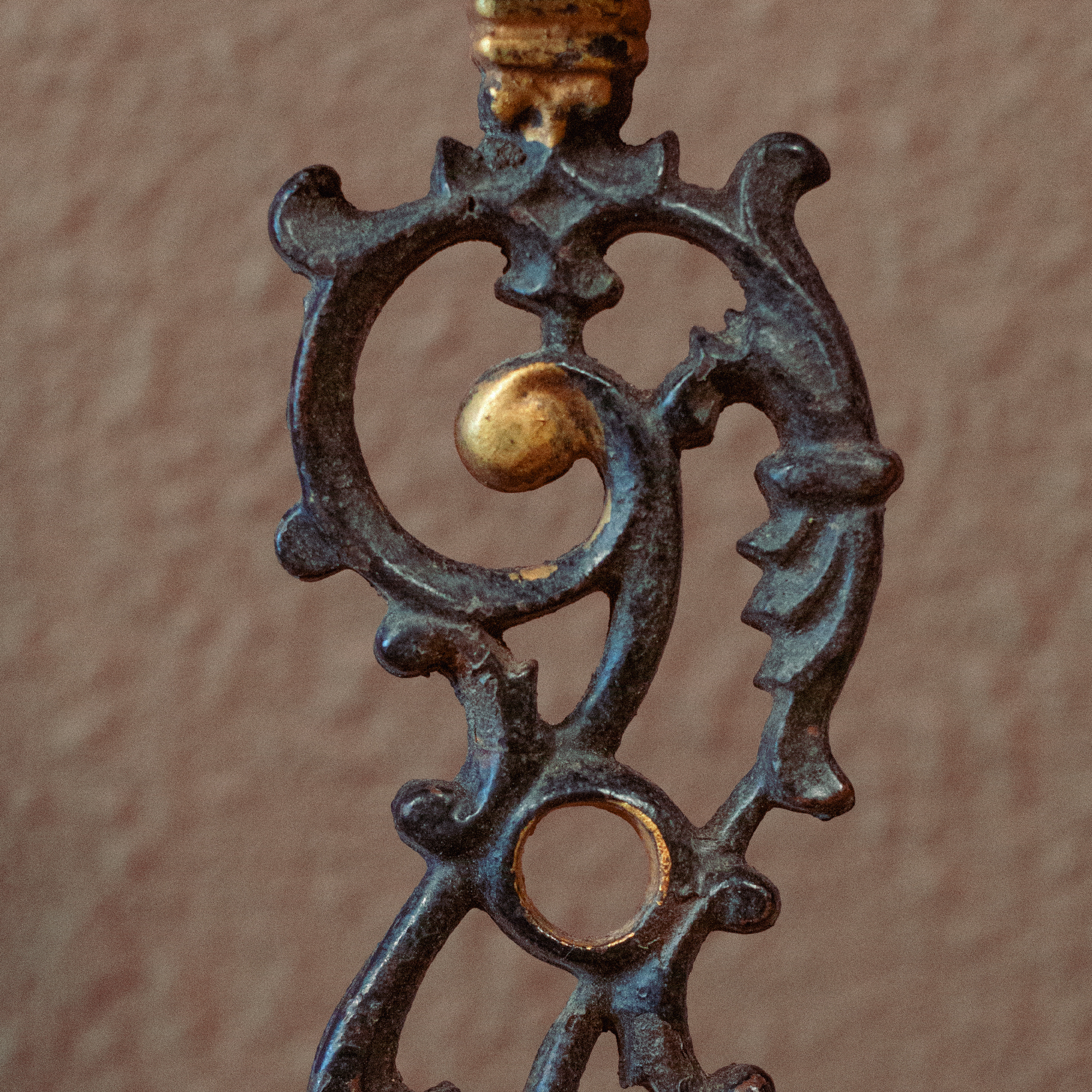 Ambi Vintage Candle Stand — Wrought Iron & Wood | Heritage Home Décor