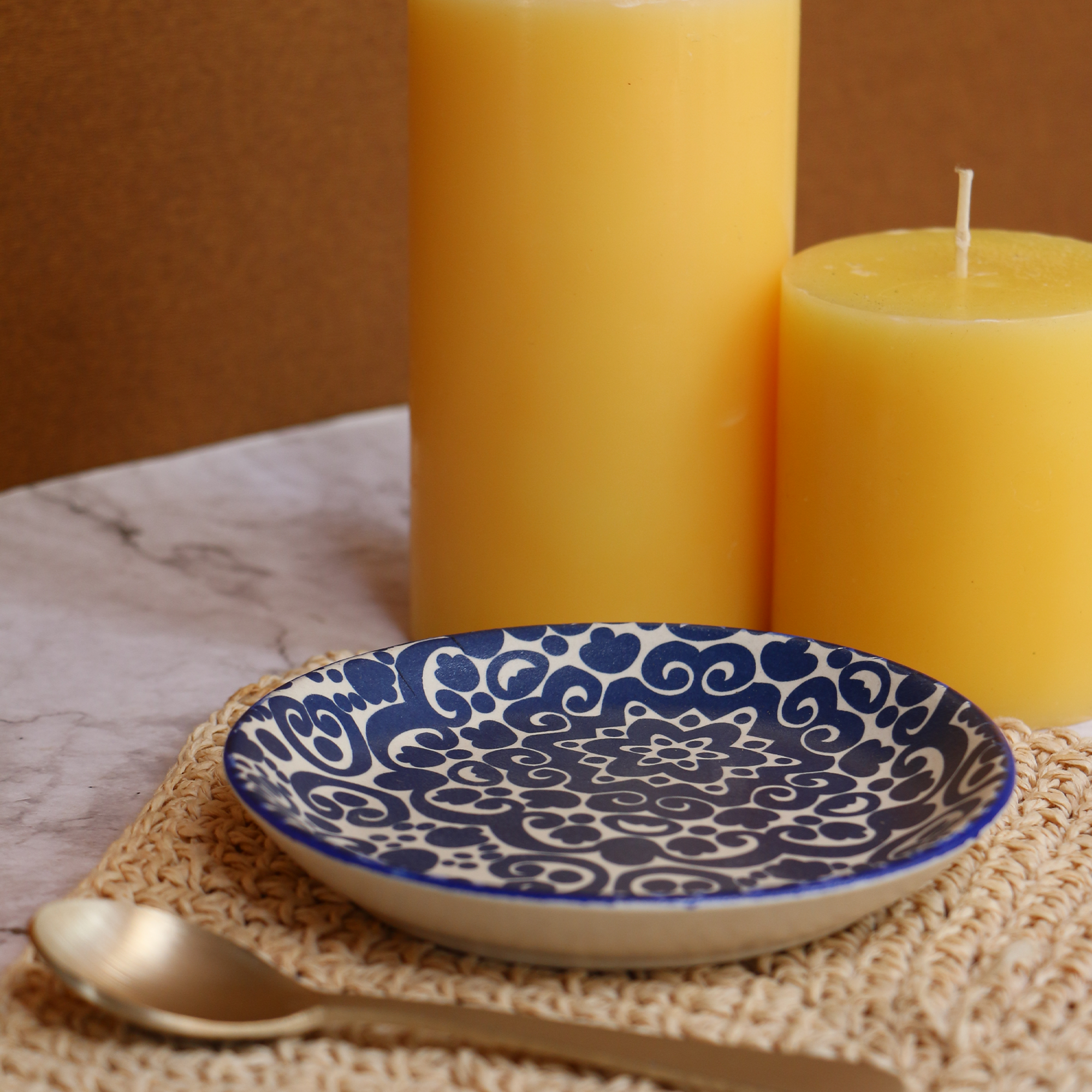 Ambi Stoneware Blue Decal Small Plate - 7 Inch
