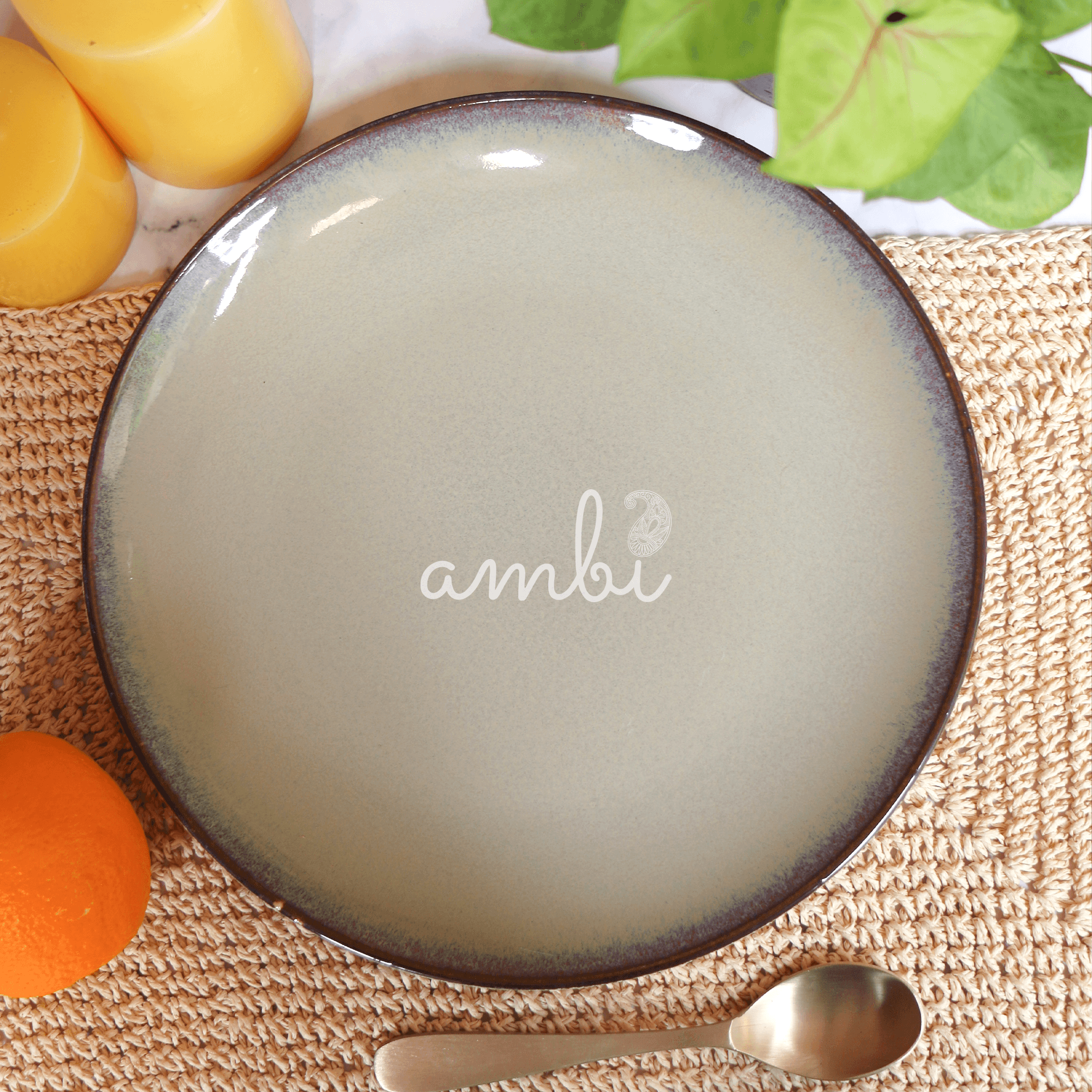 Ambi Ceramic Glazed Elegant Dinner Plate 10.5 inch