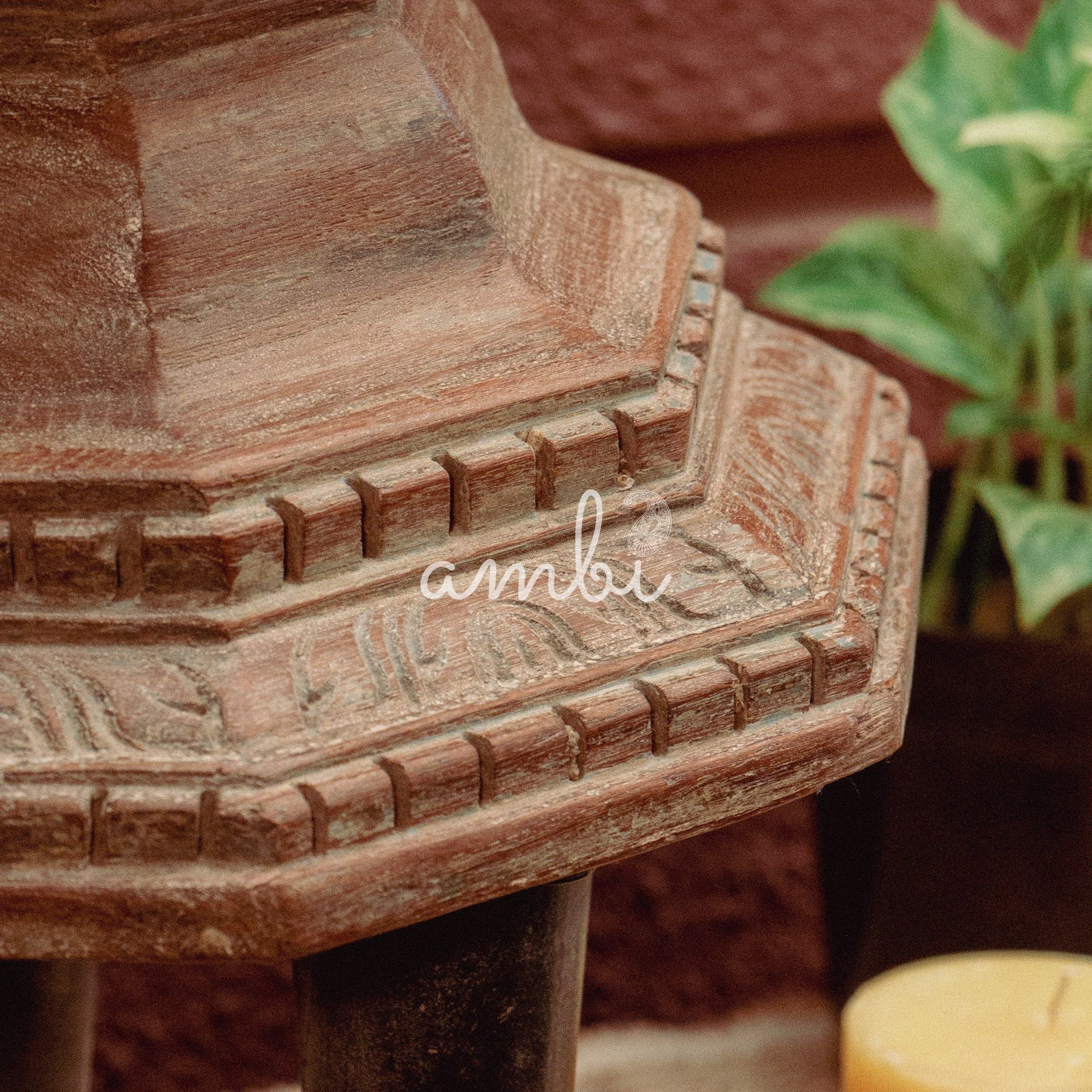 Vintage Wooden Candle Stand