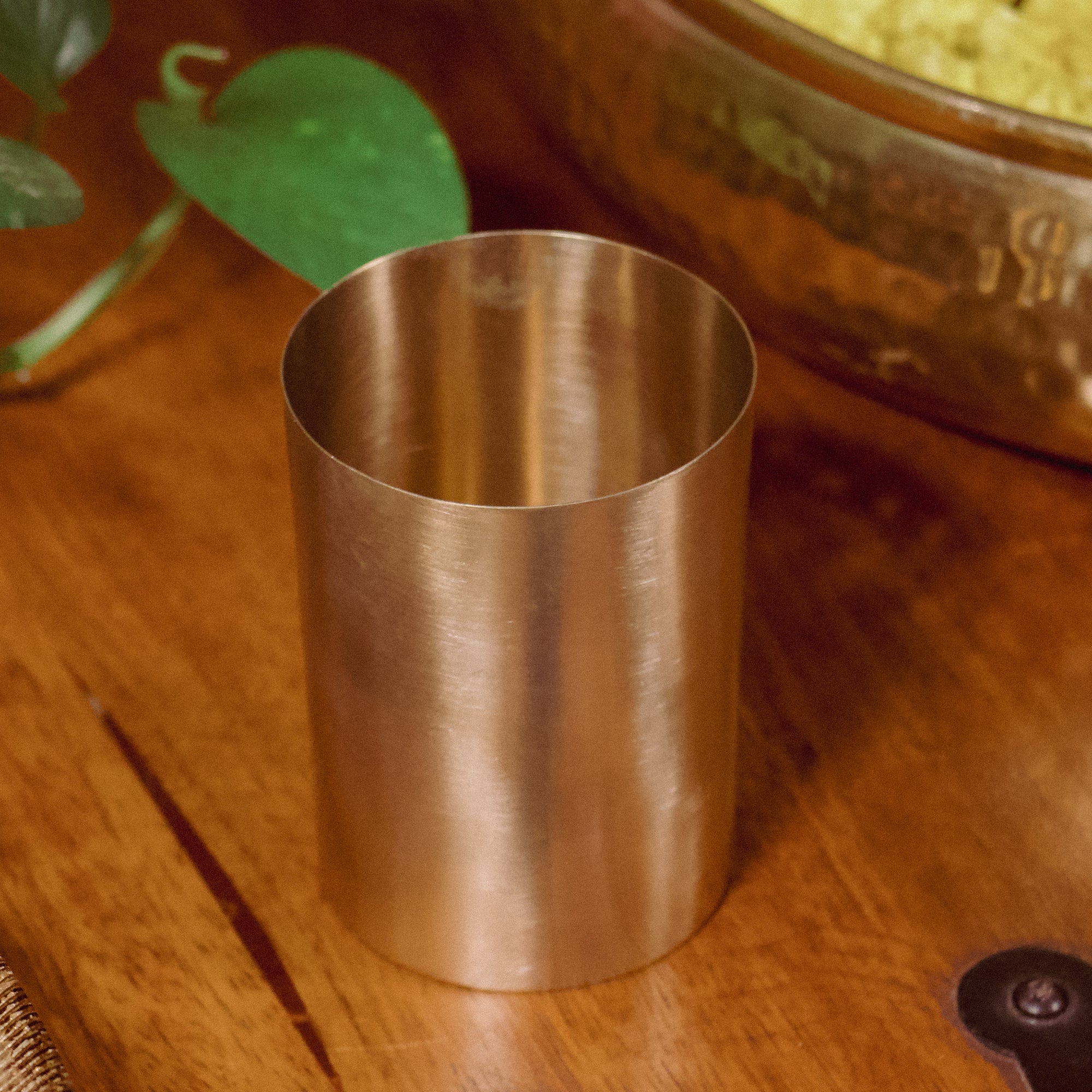 Ambi Pure Kansa Straight Edge Glass 250 ML – Heavy Make | 100% Lead-Free Bronze Drinking Glass