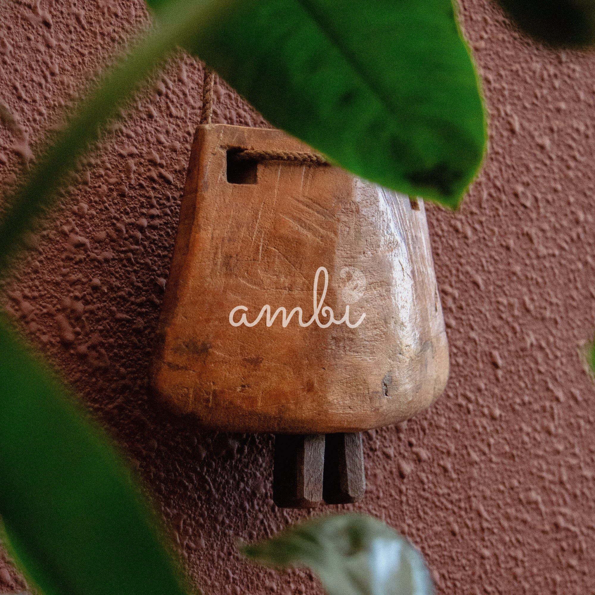 Vintage Wooden Cow Bell