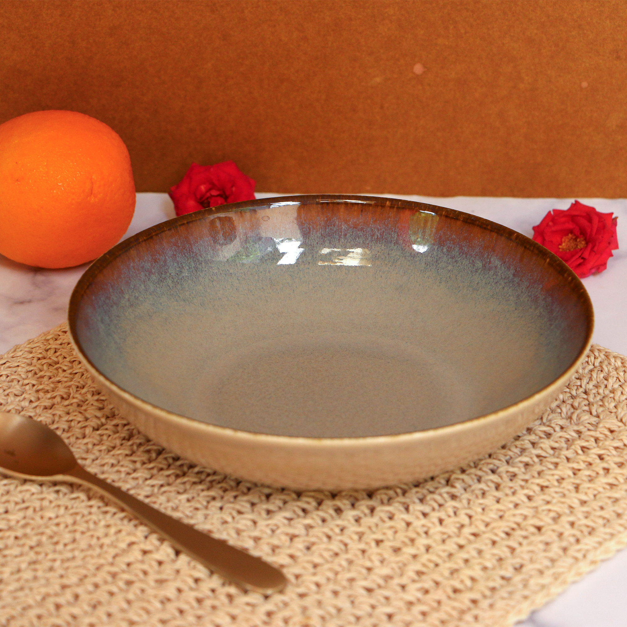 2026 - Ambi Handmade Elegant Glazed Salad Bowl 8 inch