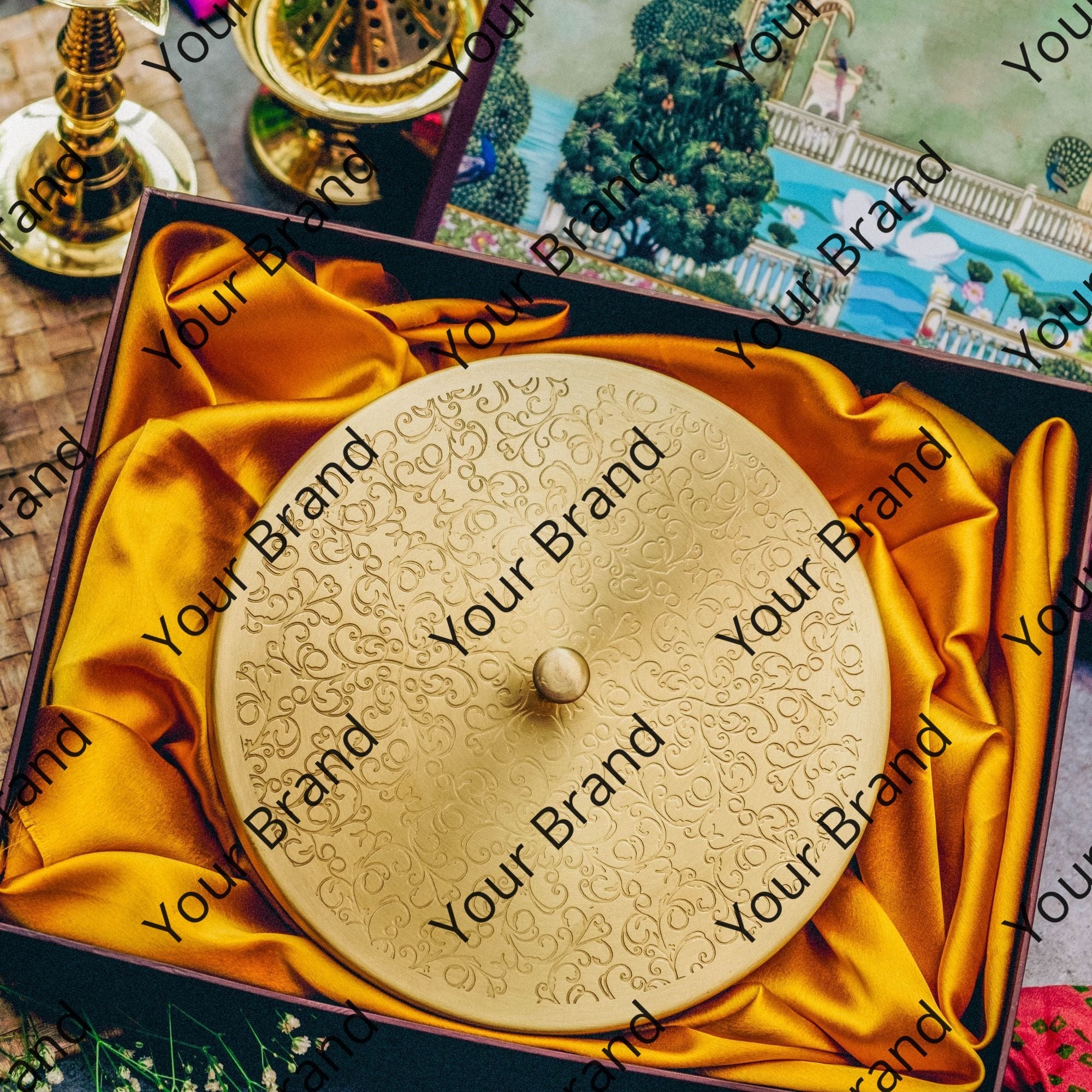Ambi Gift of Flavours : 1 Pure Brass Spice Box/ Masala Daani