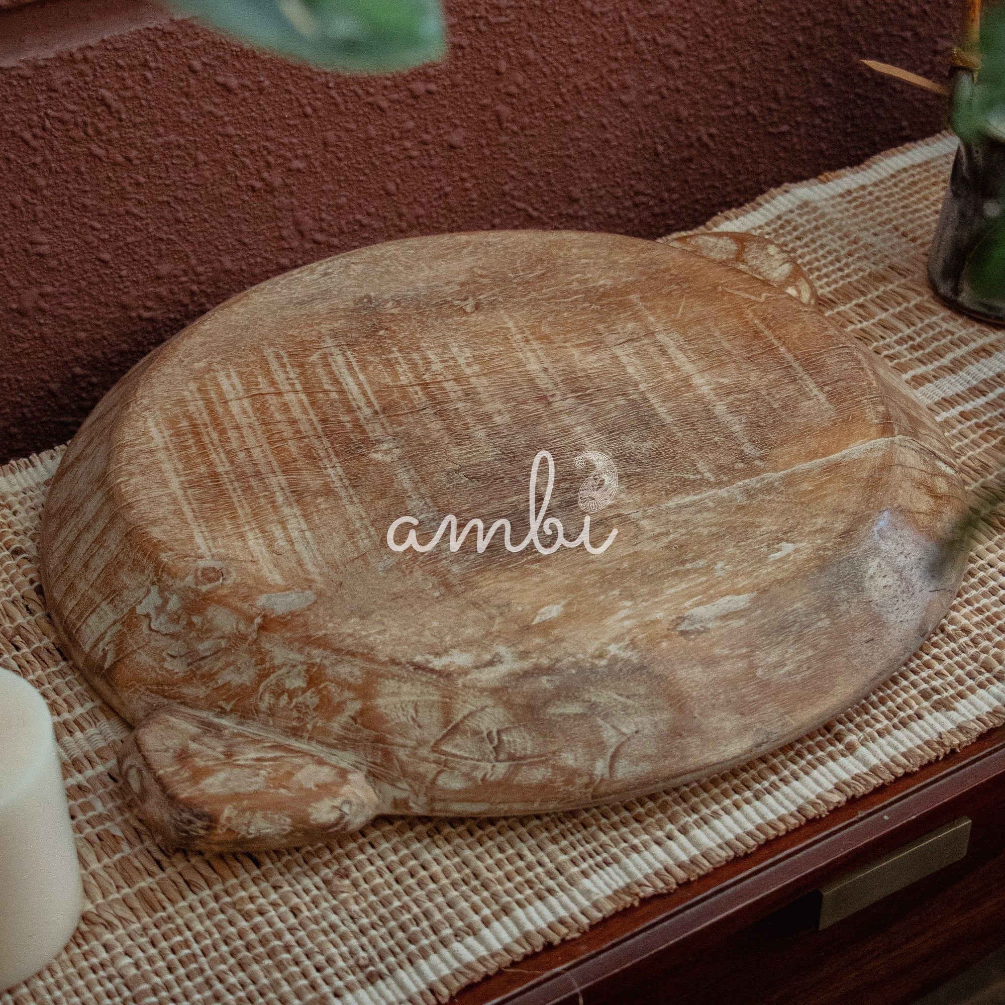 Vintage Wooden Parat - Flower Design