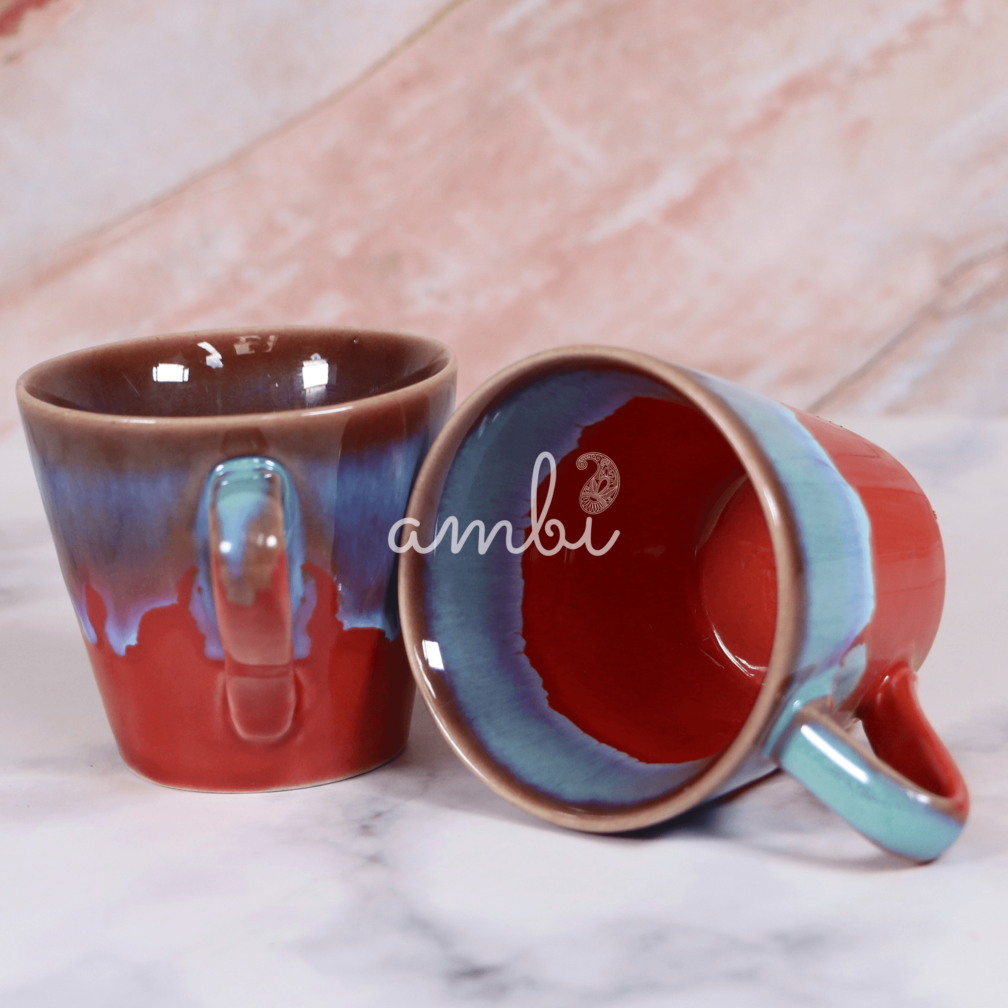 Ambi Pottery Handmade Coffee Cups Set of 4 (150 m each)