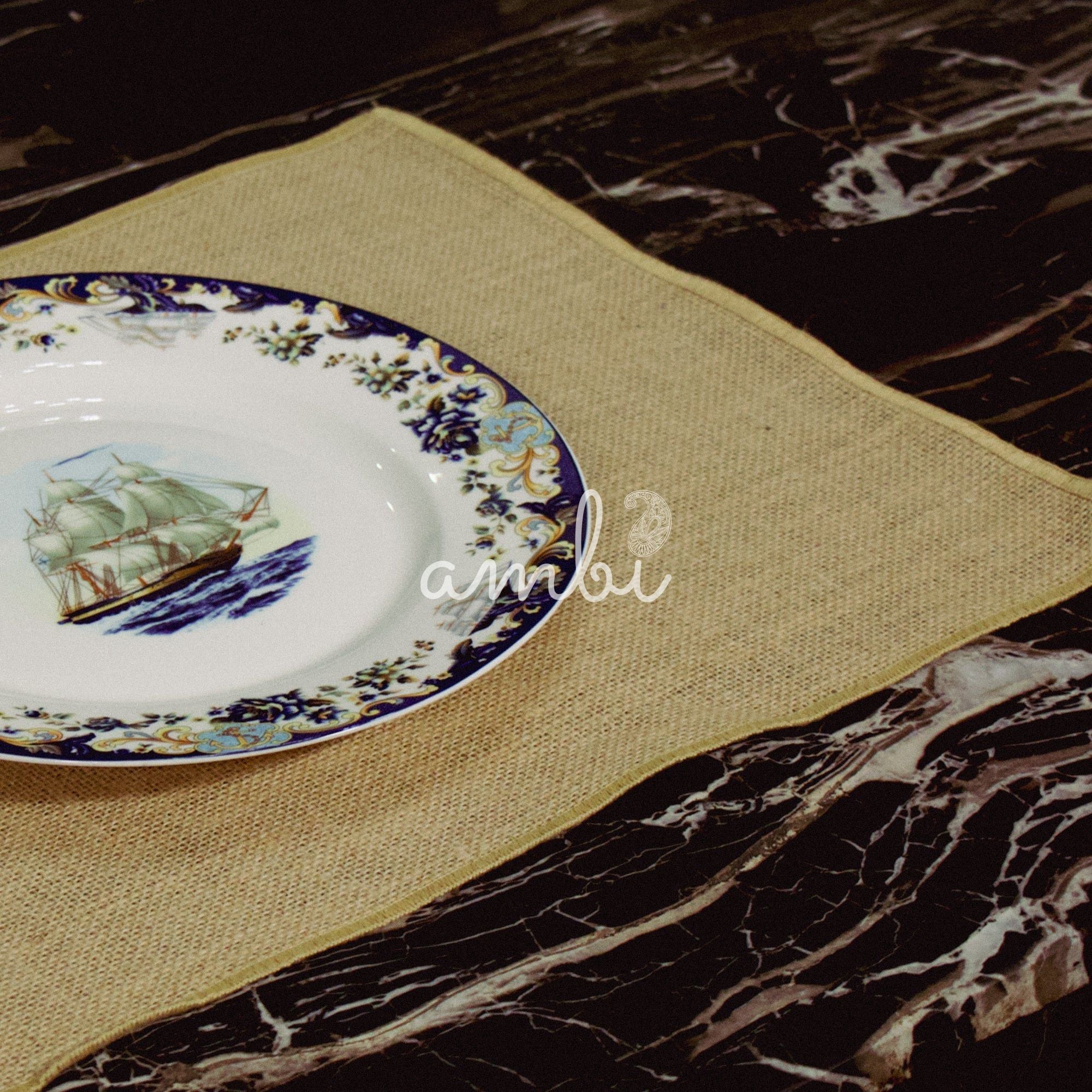 2026 Collection - Handmade Jute Minimalist Table Runner Set with 8 Table Mats