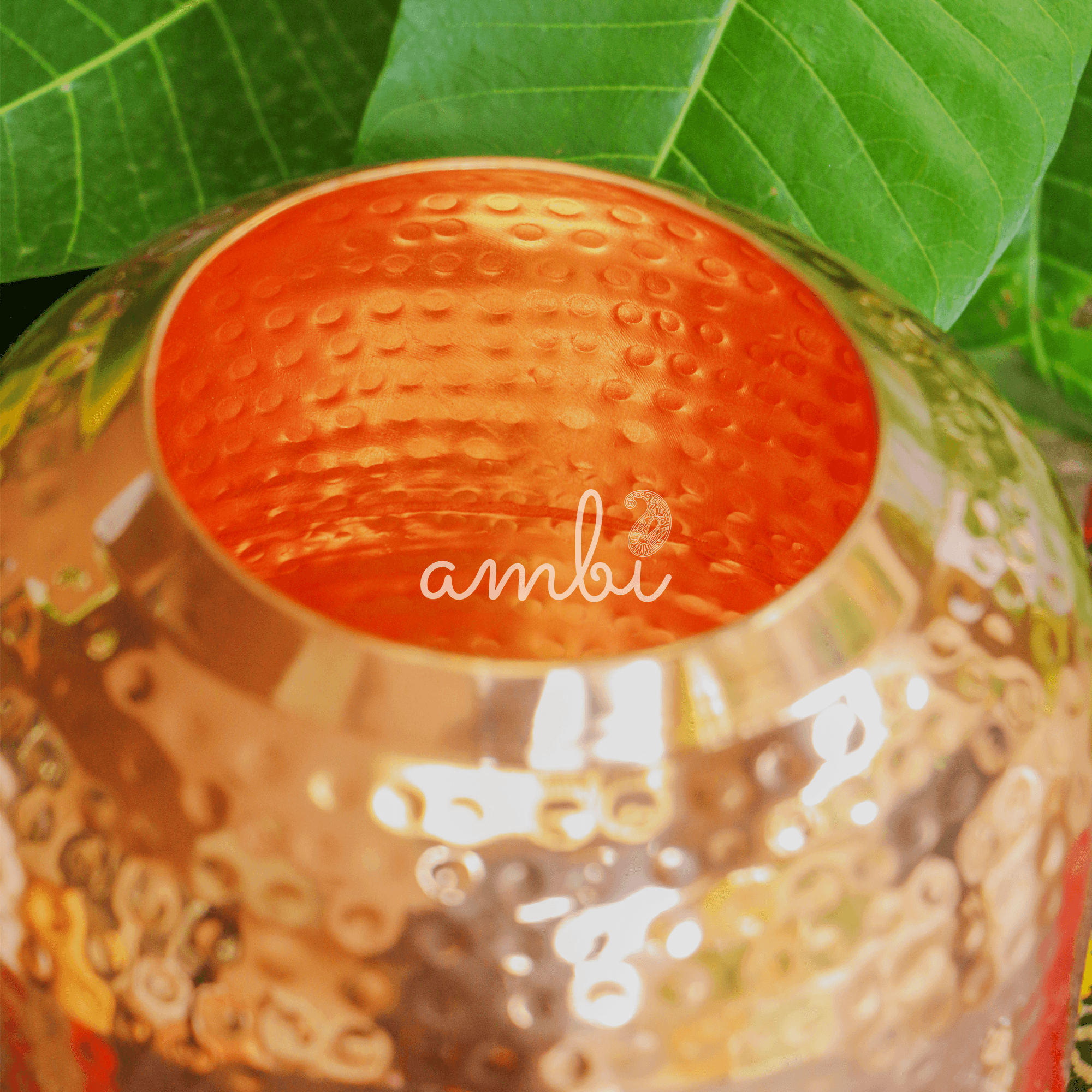 100% Pure Copper Hammered Water Storage Dispenser / Matka - 4 Litres