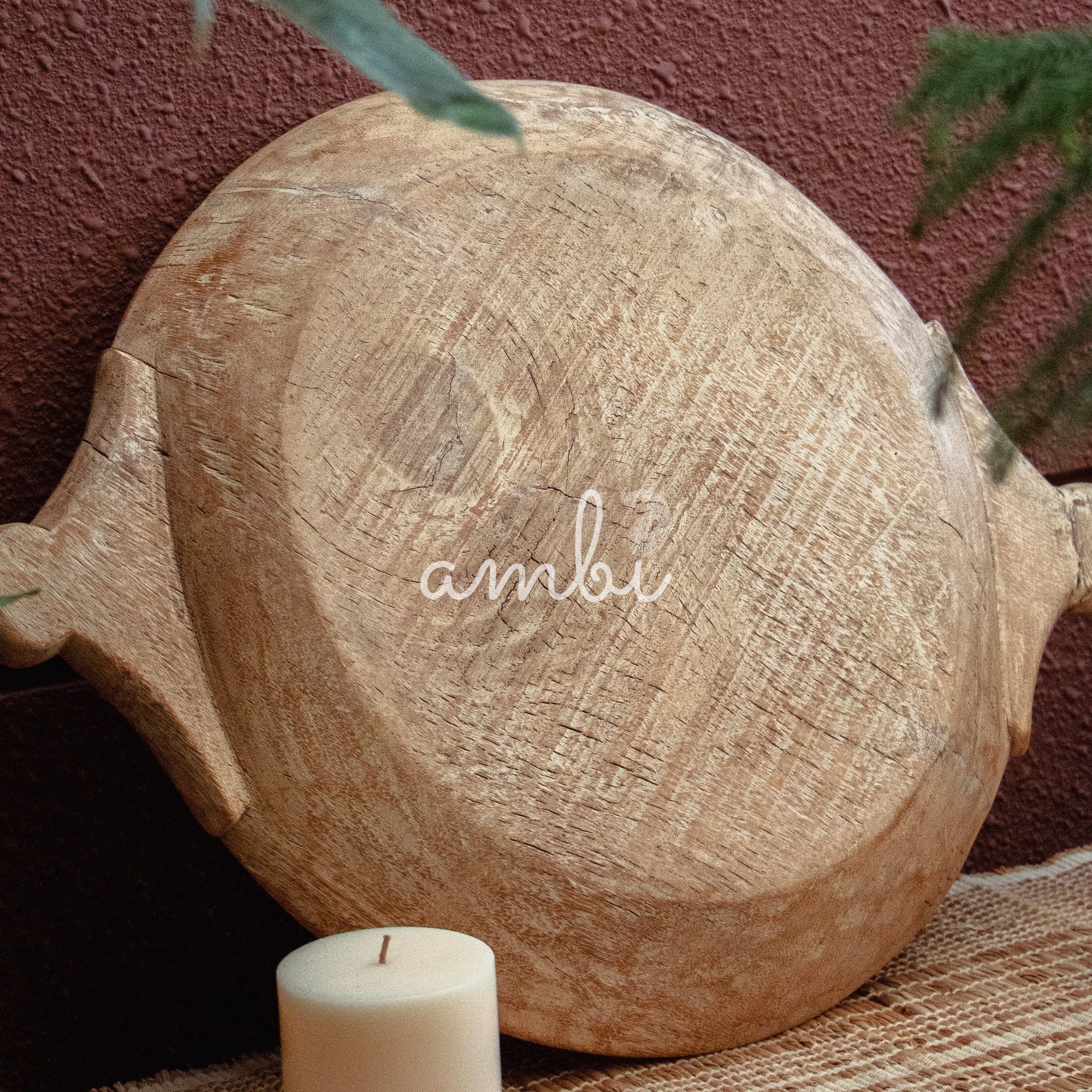 Vintage Wooden Parat - Floral pattern