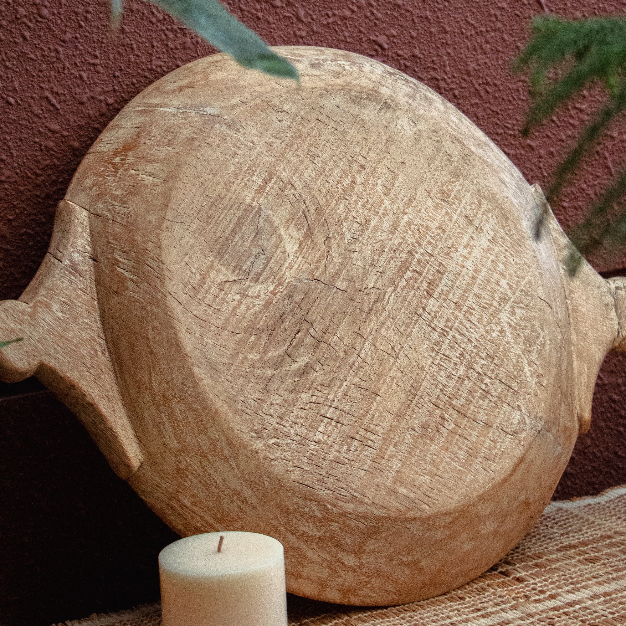 Vintage Wooden Parat - Floral pattern