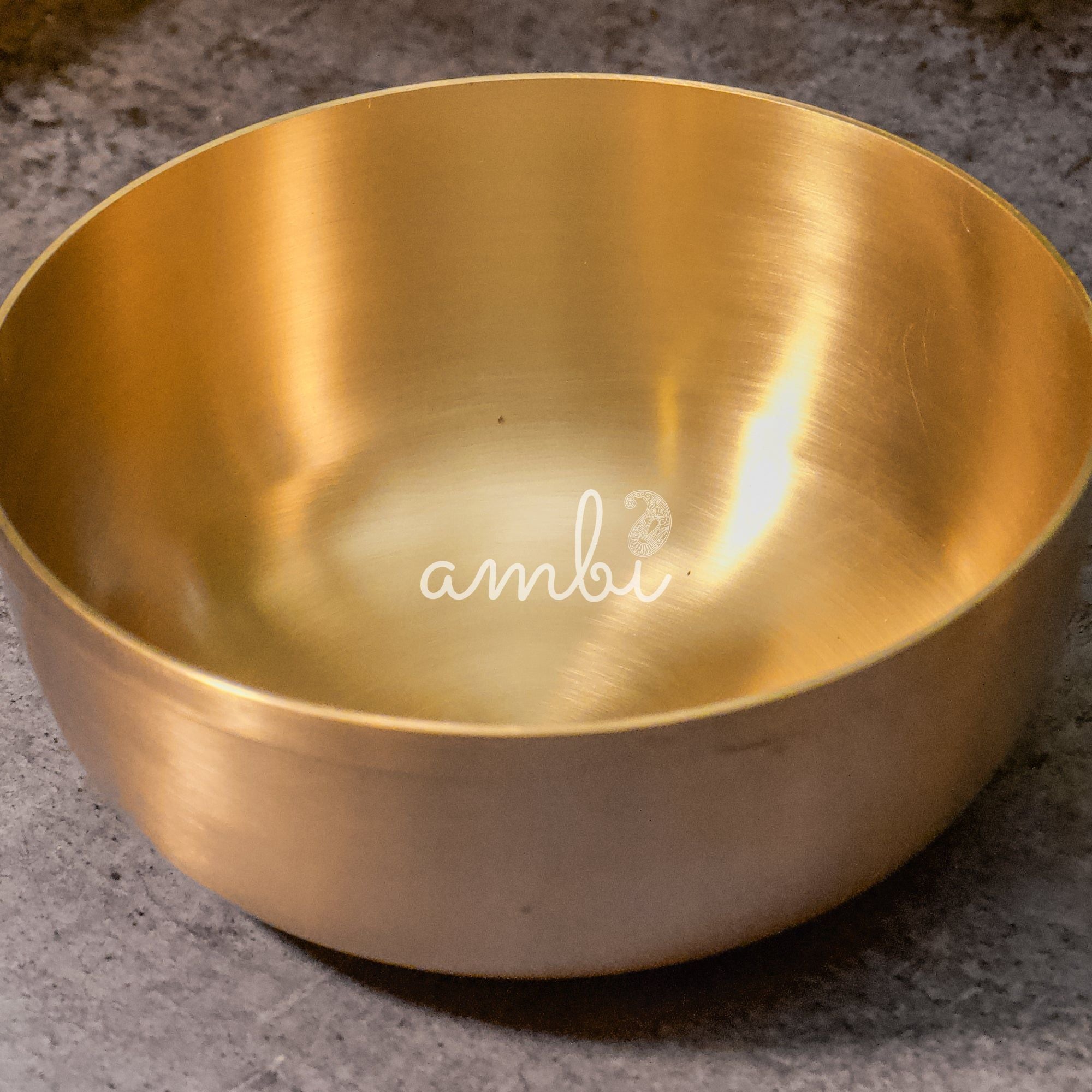 AMBI Pure 100% Lead Free Kansa Elegant Large Serving Bowl - 9 Inches ( 2Litres)