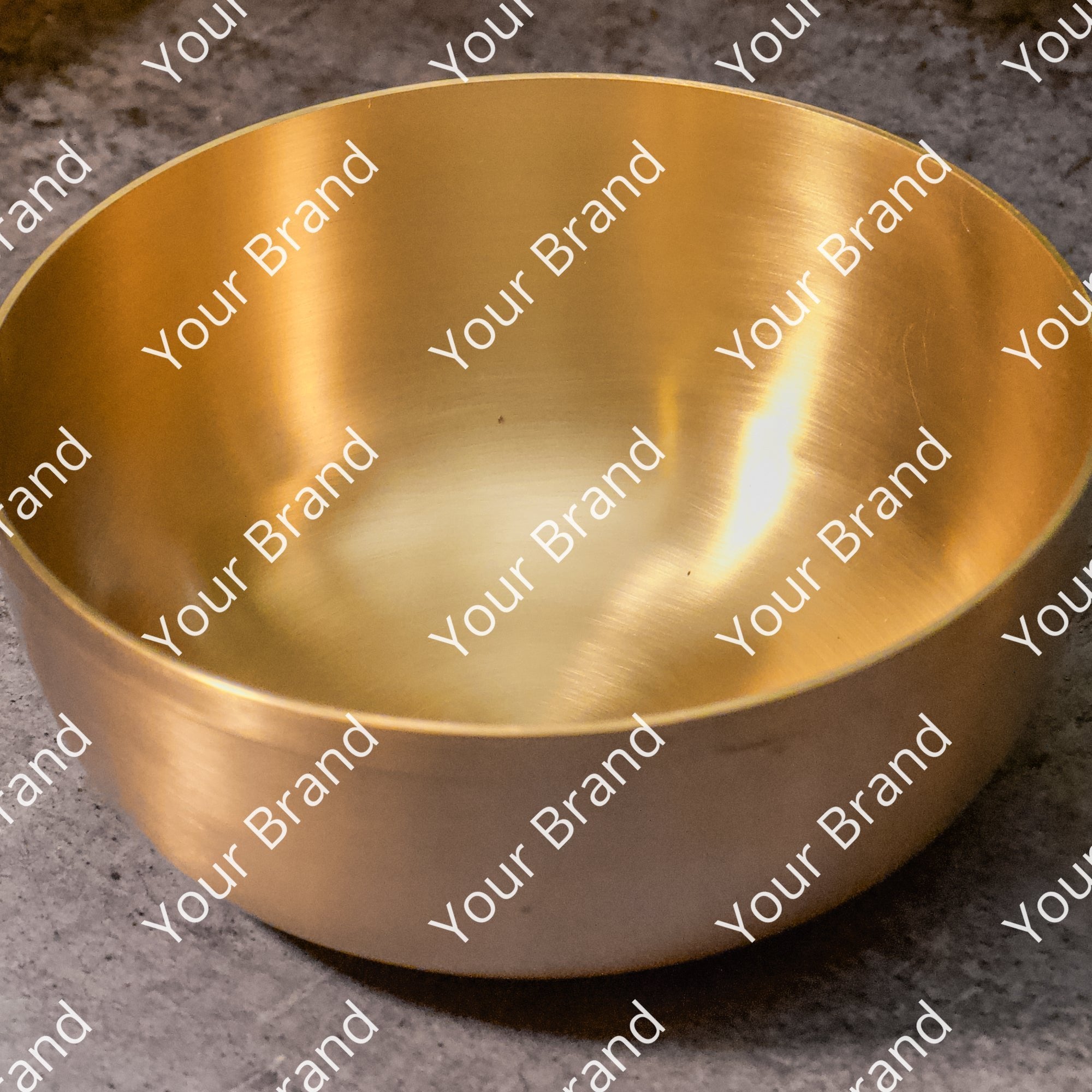 AMBI Pure 100% Lead Free Kansa Elegant Large Serving Bowl - 8 Inches ( 2Litres)