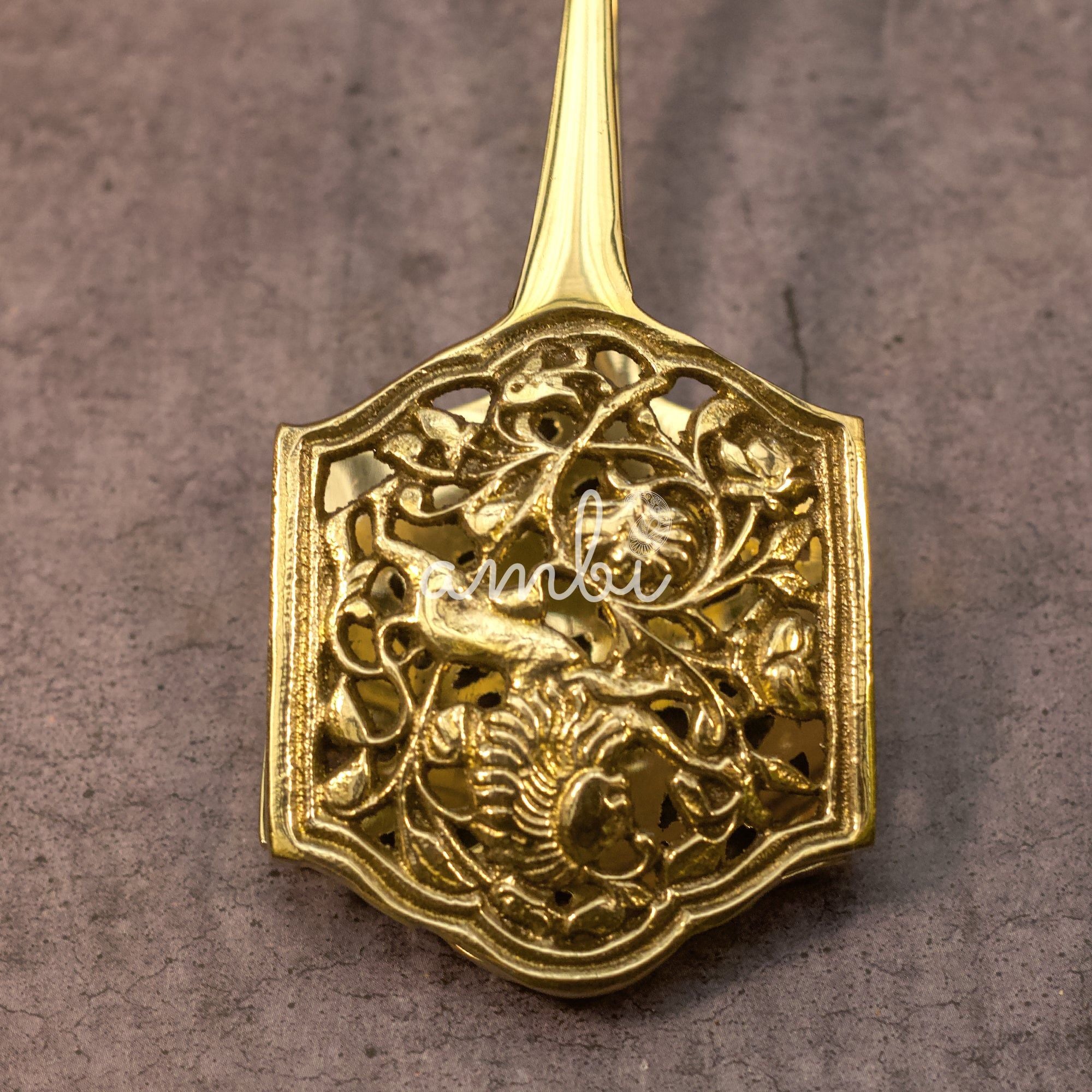 AMBI Vintage Finish Pure Brass Tongs