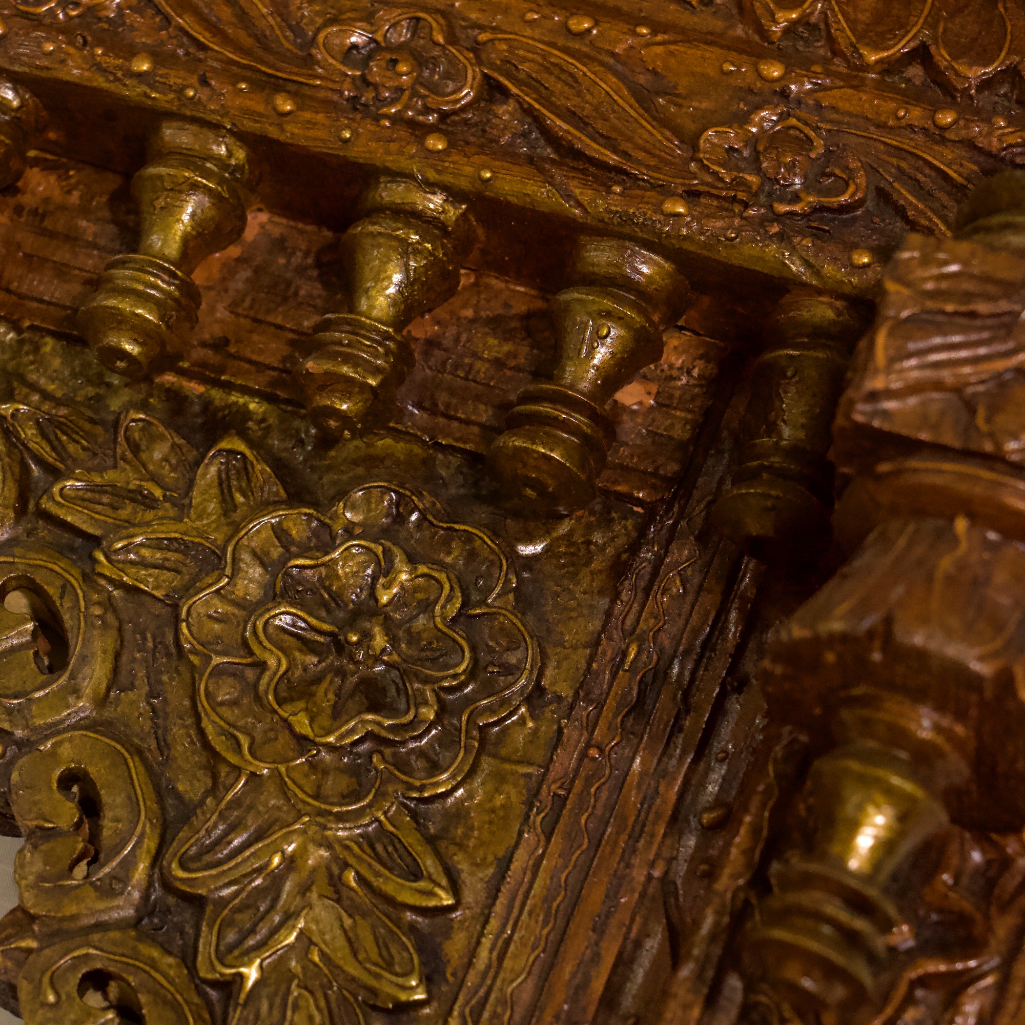 Hand Crafted Wooden Jharoka Wall Decor with a Falcon Top