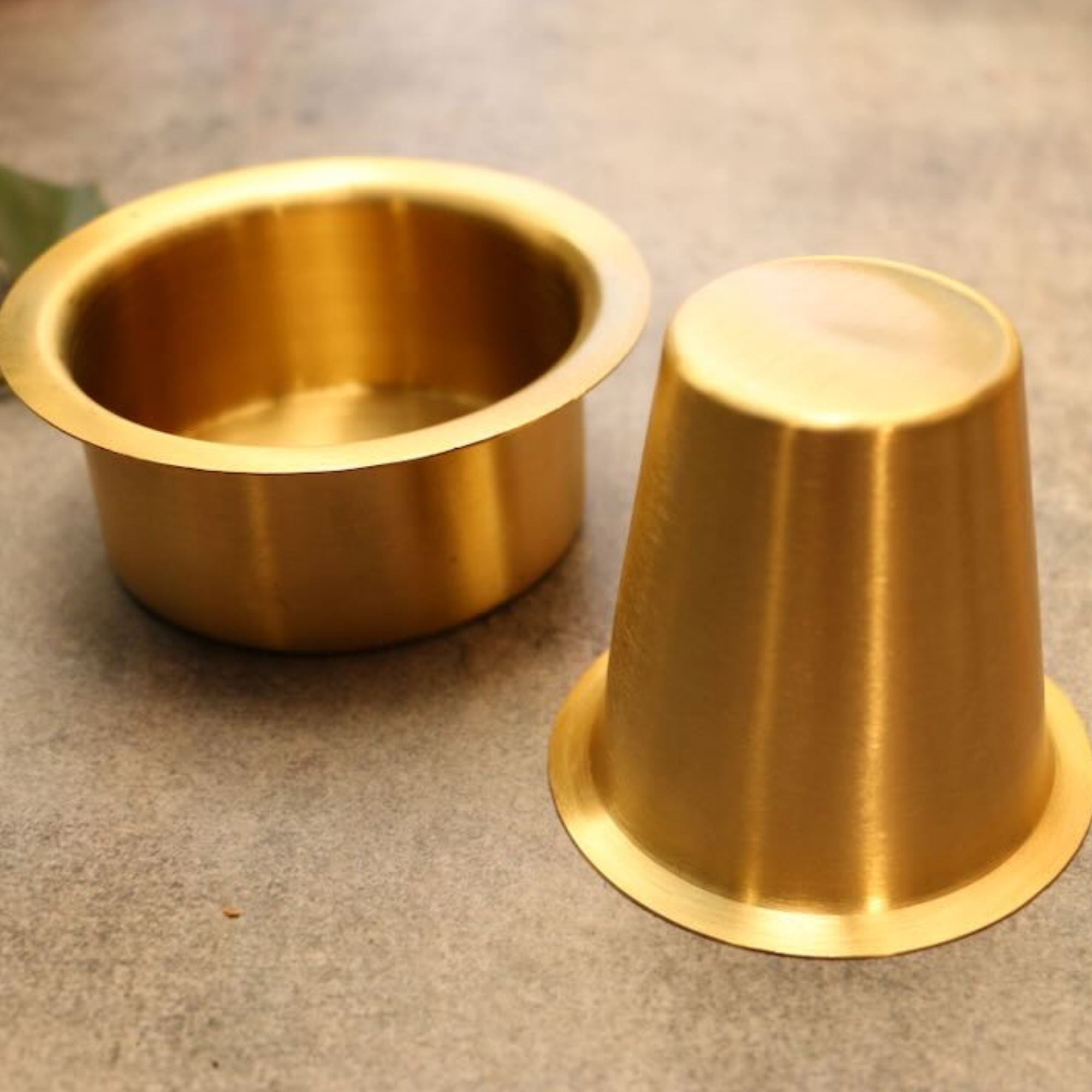 Pure Brass Coffee Filter & Dabara Set — A South Indian Morning Raga | Ambi