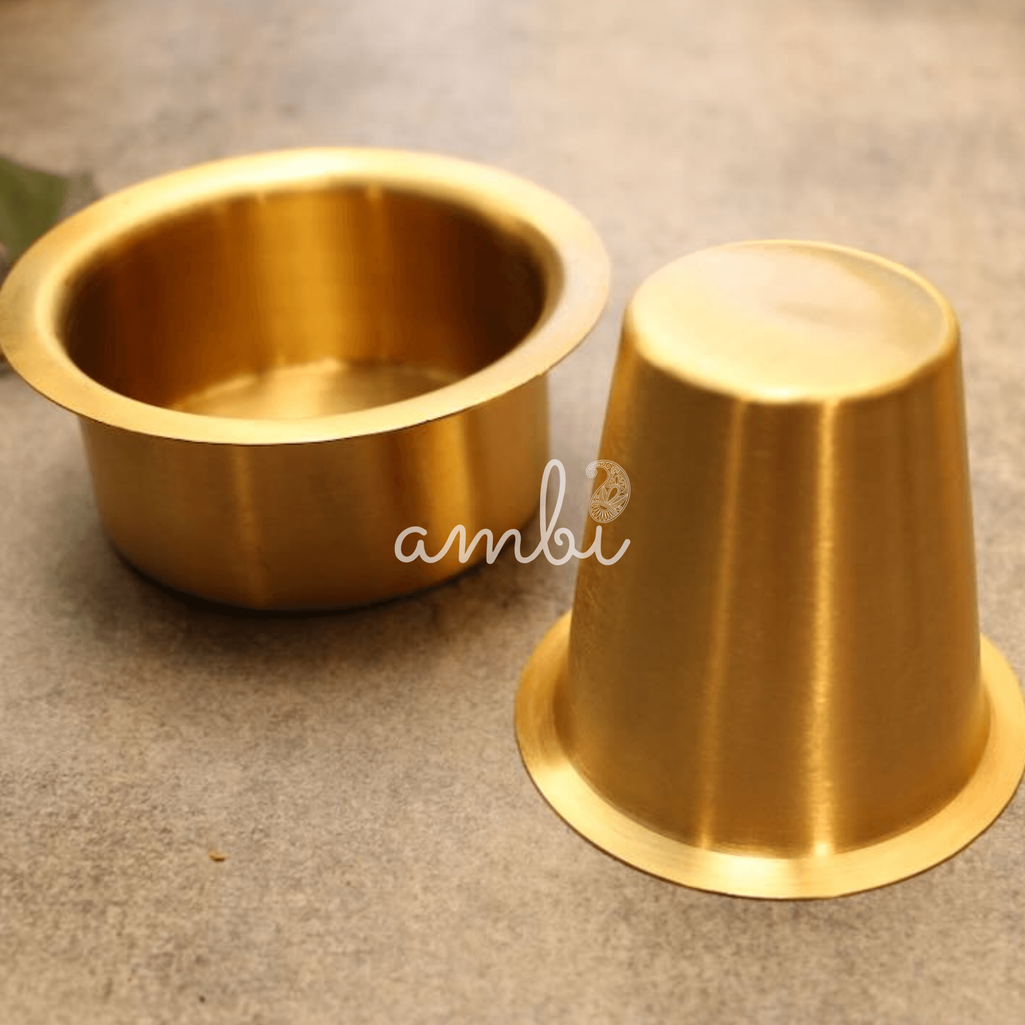 Pure Brass Coffee Filter & Dabara Set — A South Indian Morning Raga | Ambi