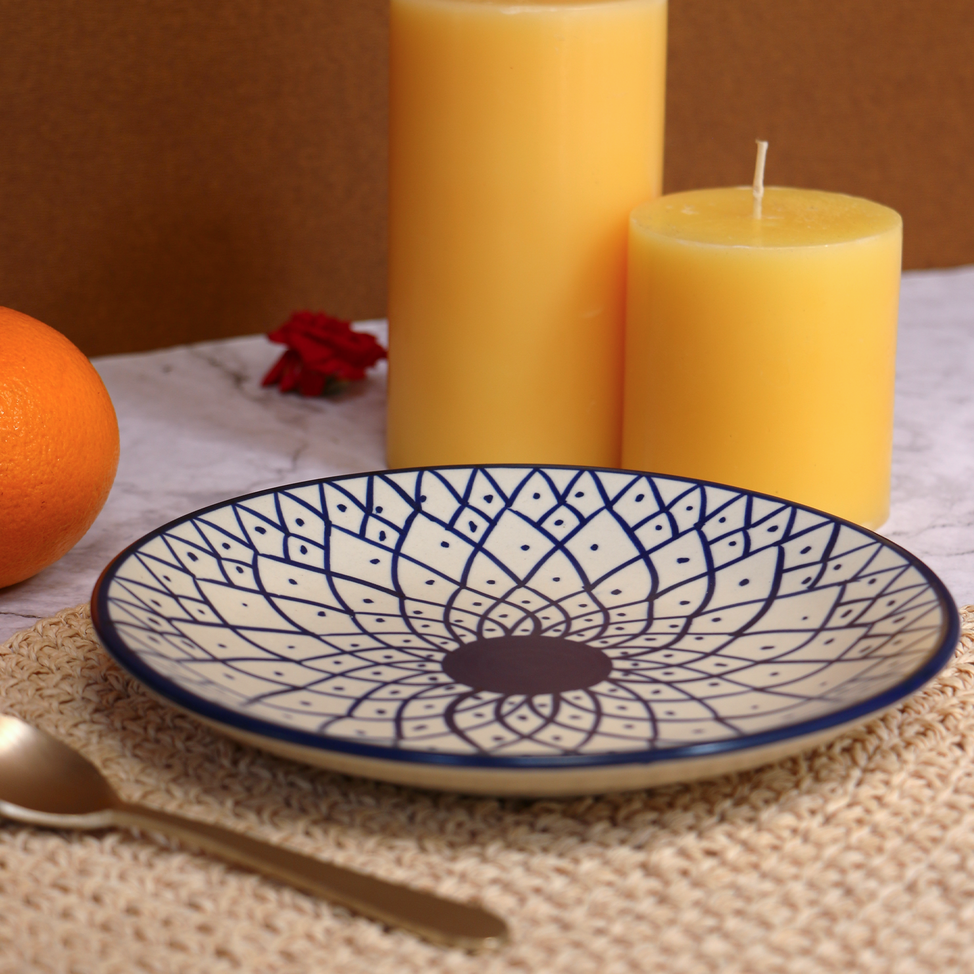 2026 - Ambi Stoneware Blue Decal Small Plate 7 inch