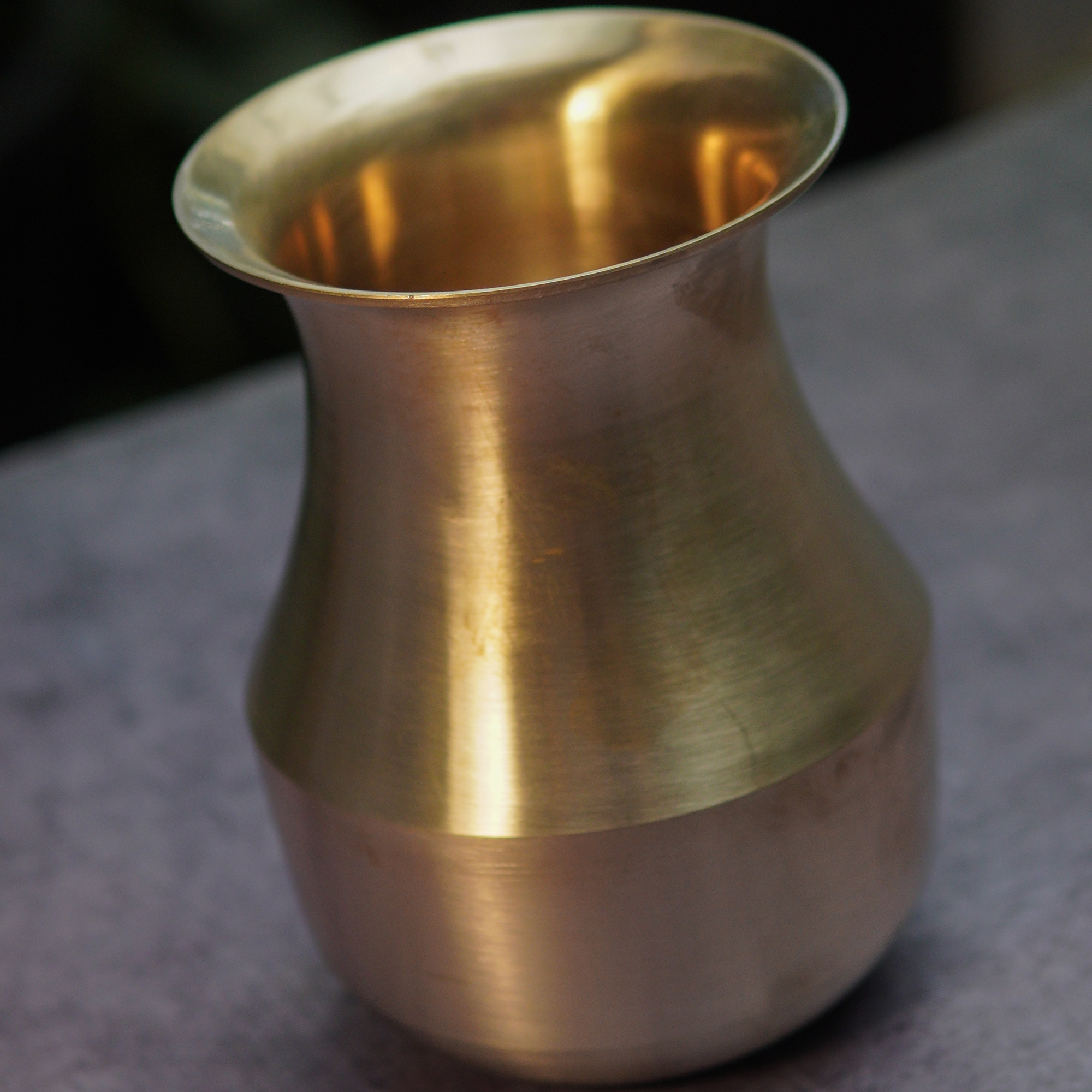 Elegant Traditional Pure 100% Lead Free Kansa Parsi Lota -Tumbler / Glass 450ml