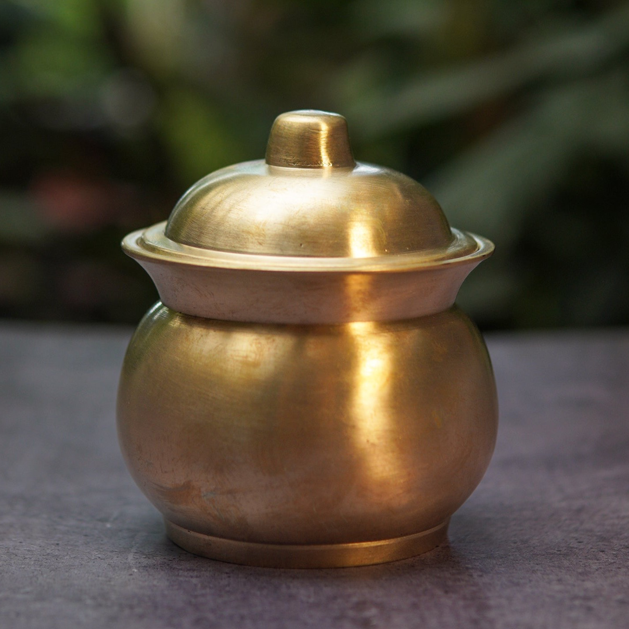 Handmade Artisanal Fine Finish Pure 100% Kansa Heavy Ghee Pot for Health Benefits - 200 ML Pot