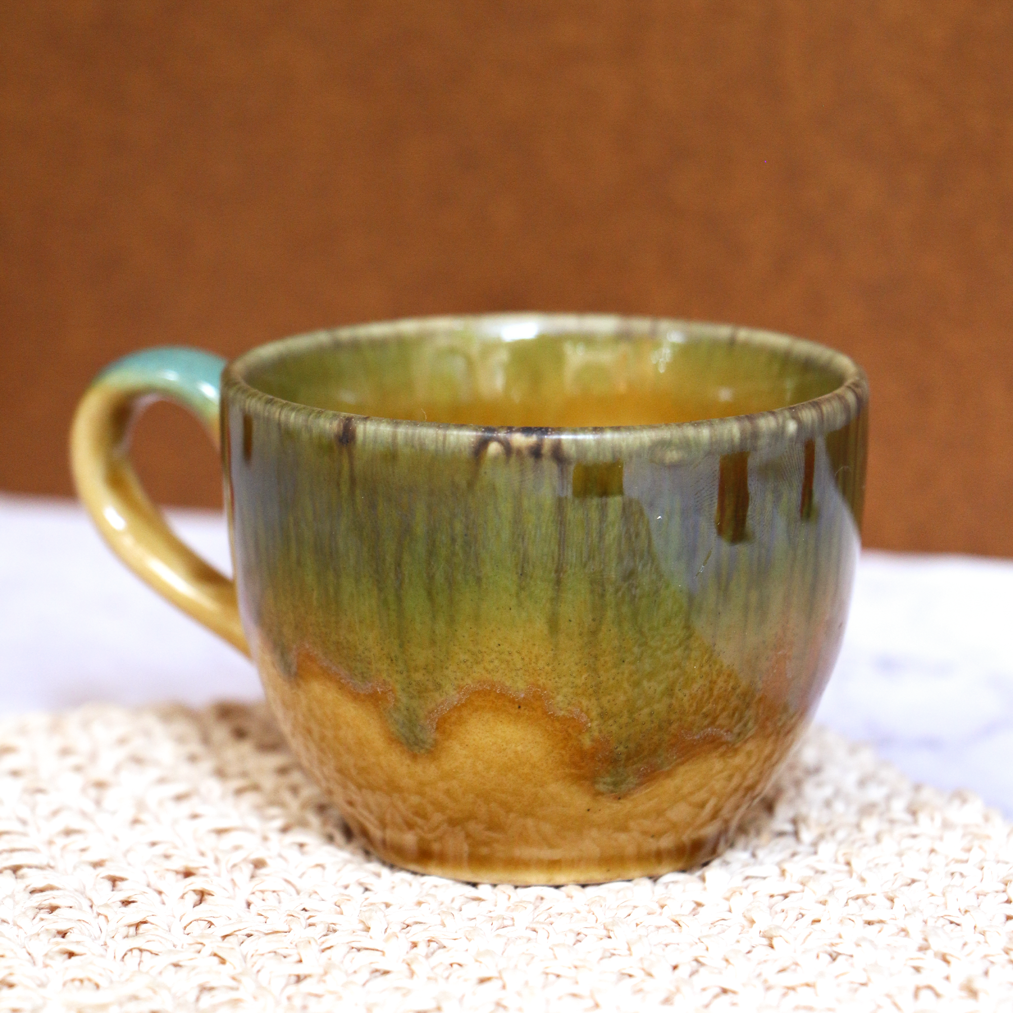 2026 - Ambi Handmade Glazed Mustard Coffee Mug Set of 2 (150 ml)