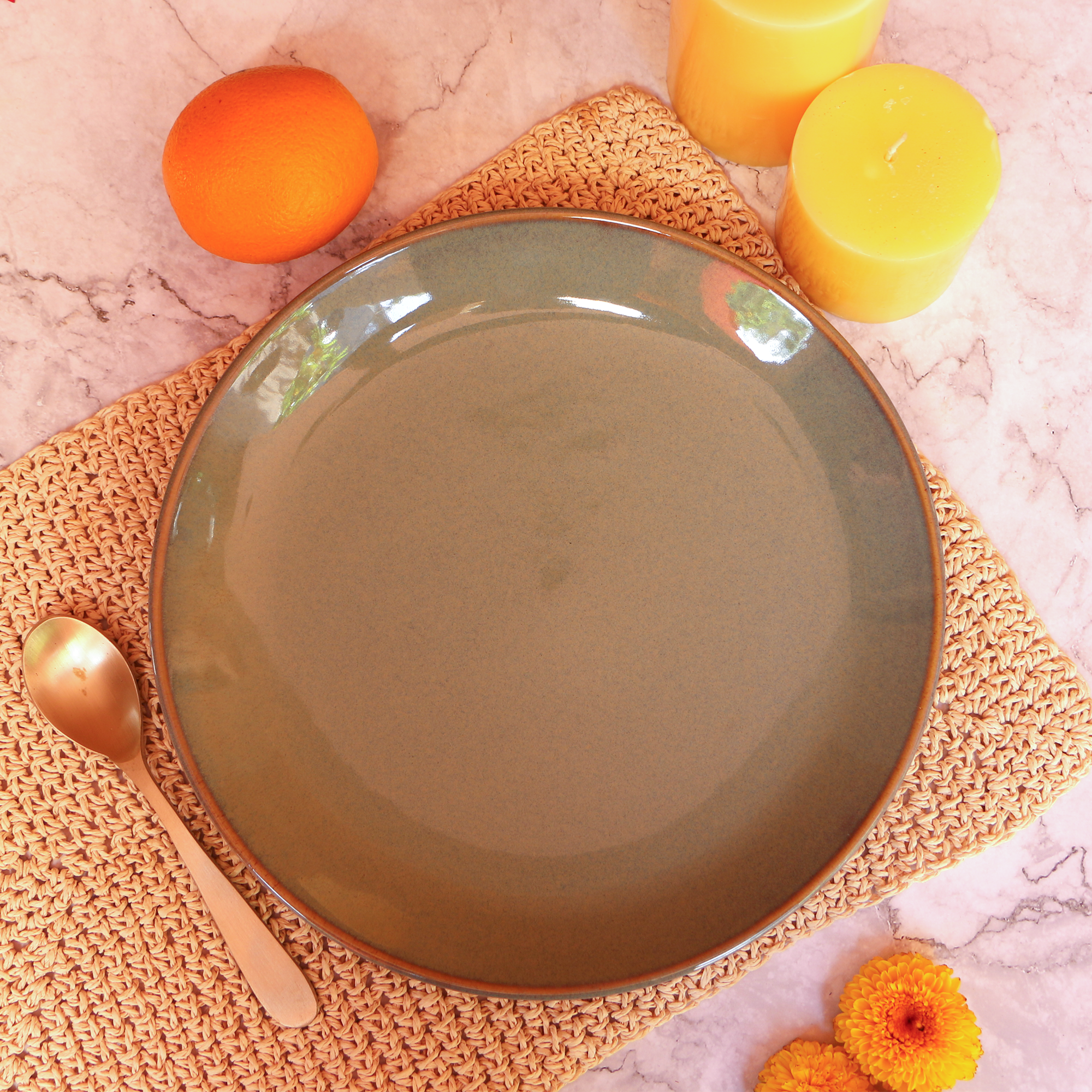 2026 - Ambi Ceramic Glazed Grey Dinner Plate