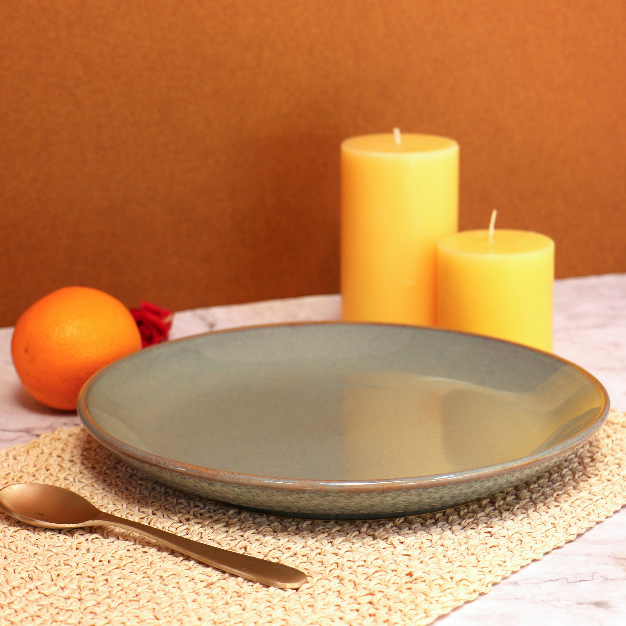2026 - Ambi Ceramic Glazed Grey Dinner Plate