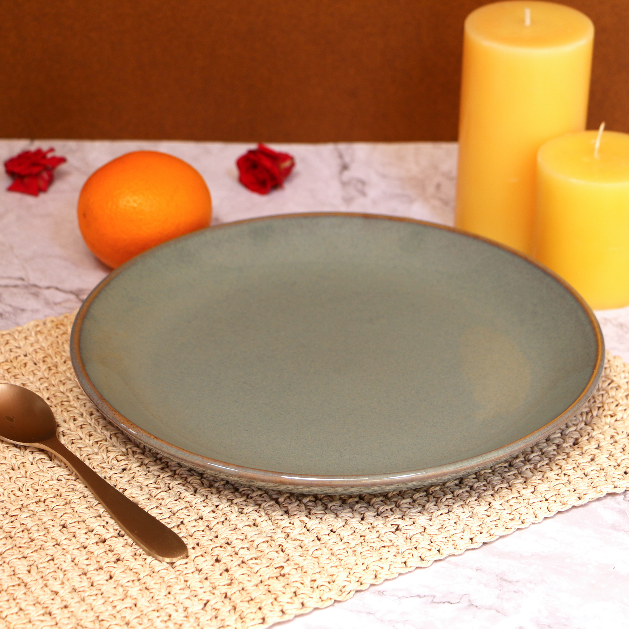 2026 - Ambi Ceramic Glazed Grey Dinner Plate