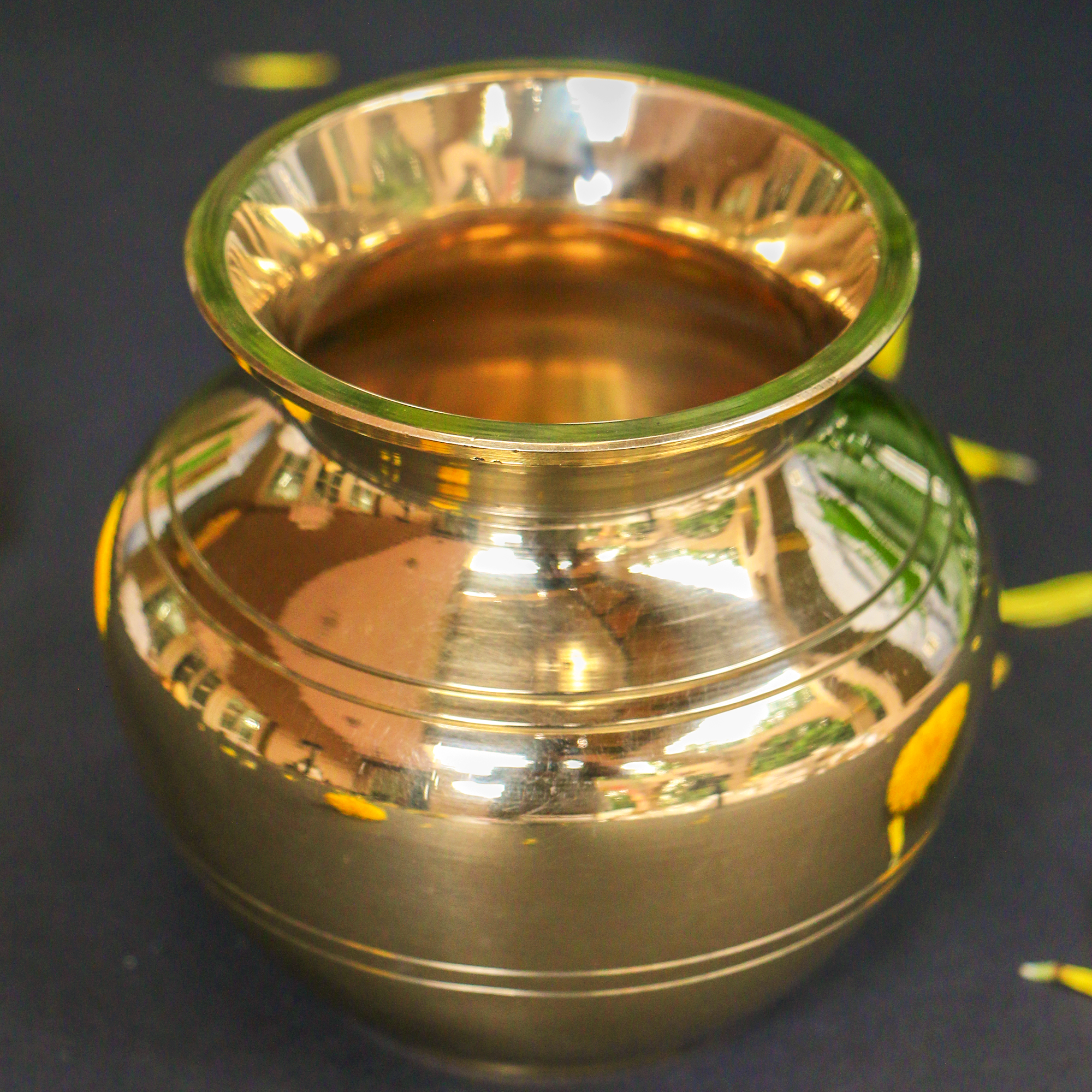 100% Pure Brass Kindi Traditional Lota Kalash — Heavy Base | Pooja & Water Storage | Ambi
