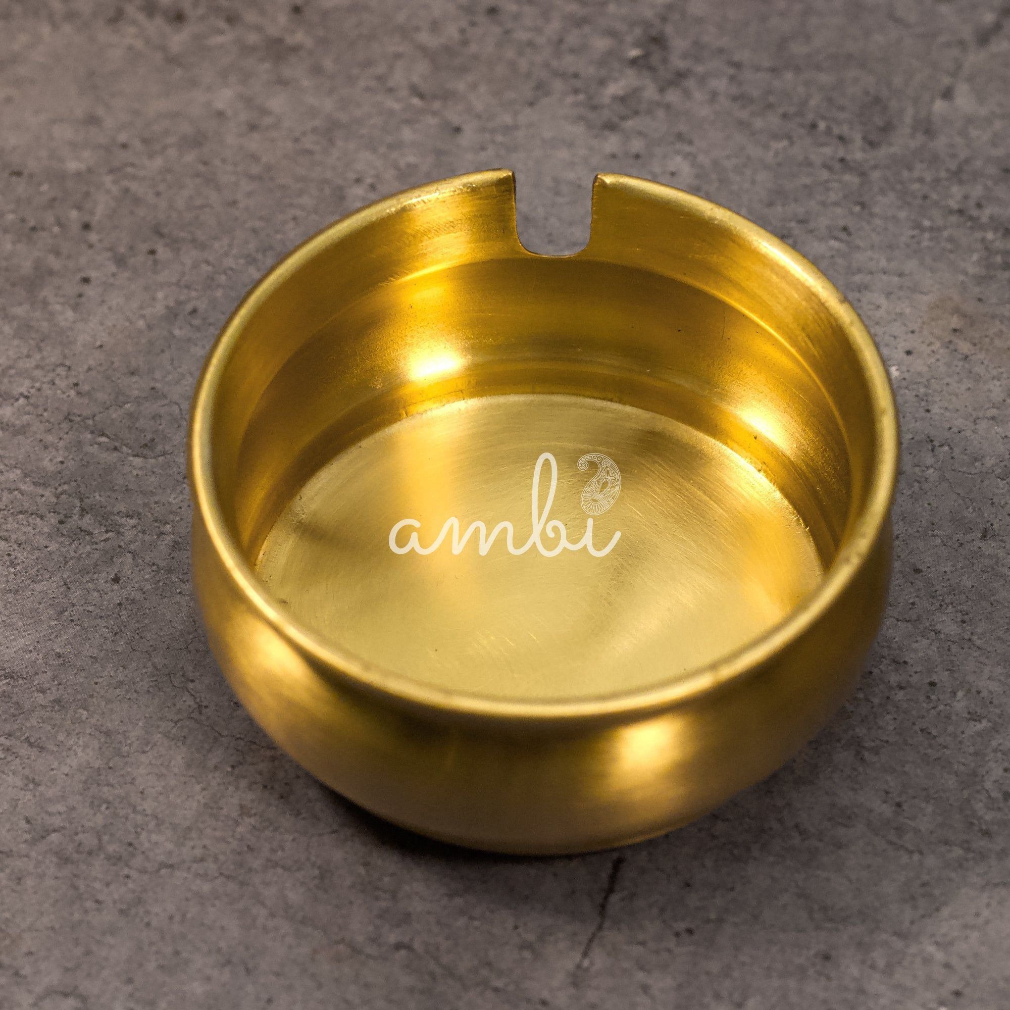 Exquisite Matte Finish 2 Pc Brass Large Tea Strainer with Resting Pot