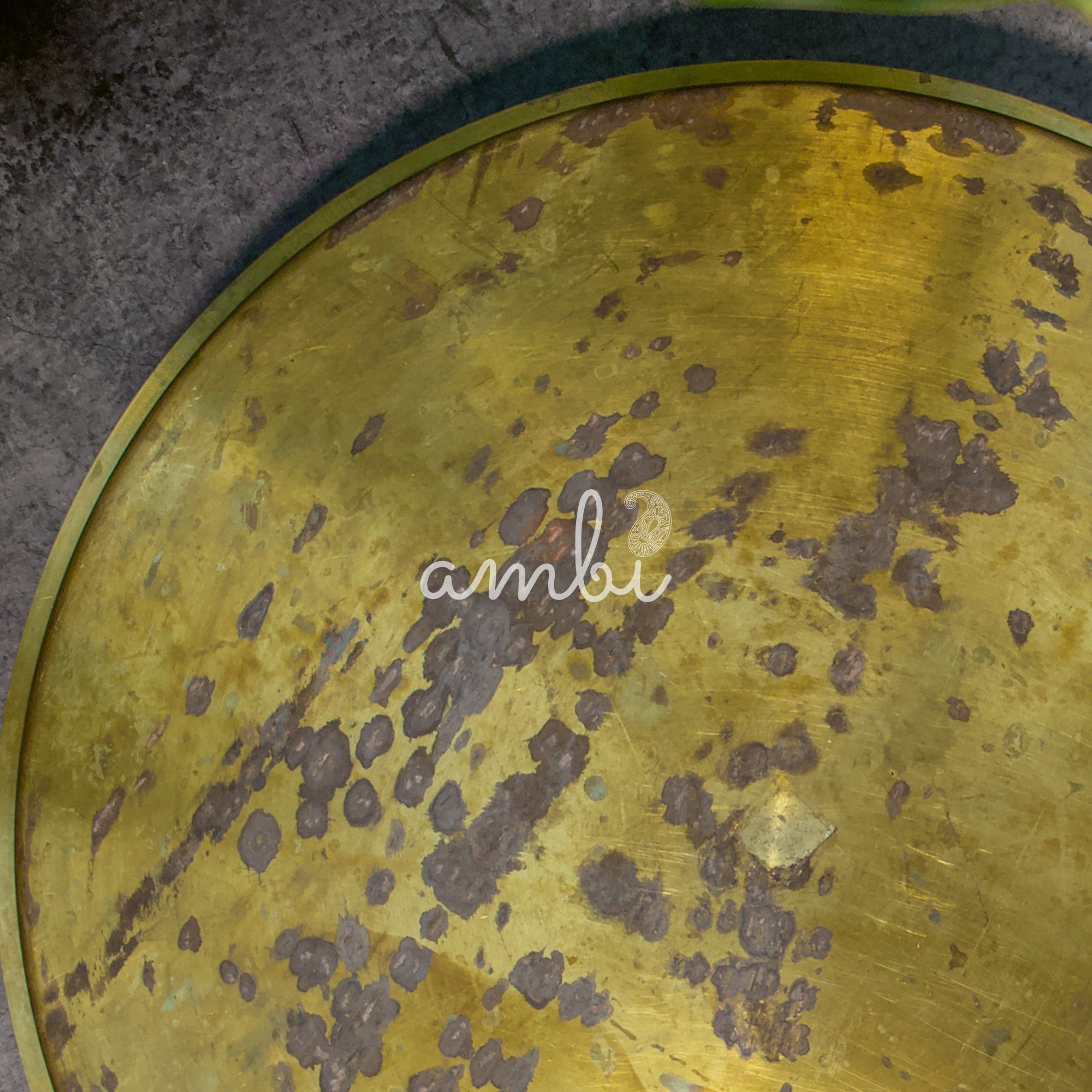 AMBI Handcrafted Timeless Brass Vintage Thali 650g