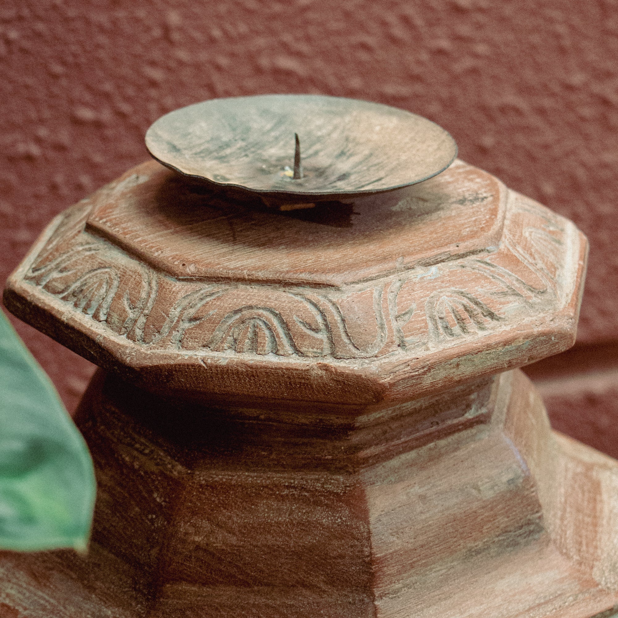 Vintage Wooden Candle Stand