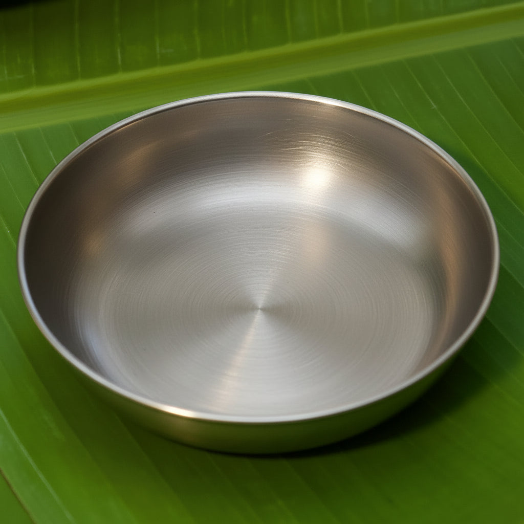 AMBI 100% Pure Lead Free Kansa 5-Inch Small Plate Handcrafted, Durable, Elegant | Dahiwada Plate | Dessert Plate | Puja Plate