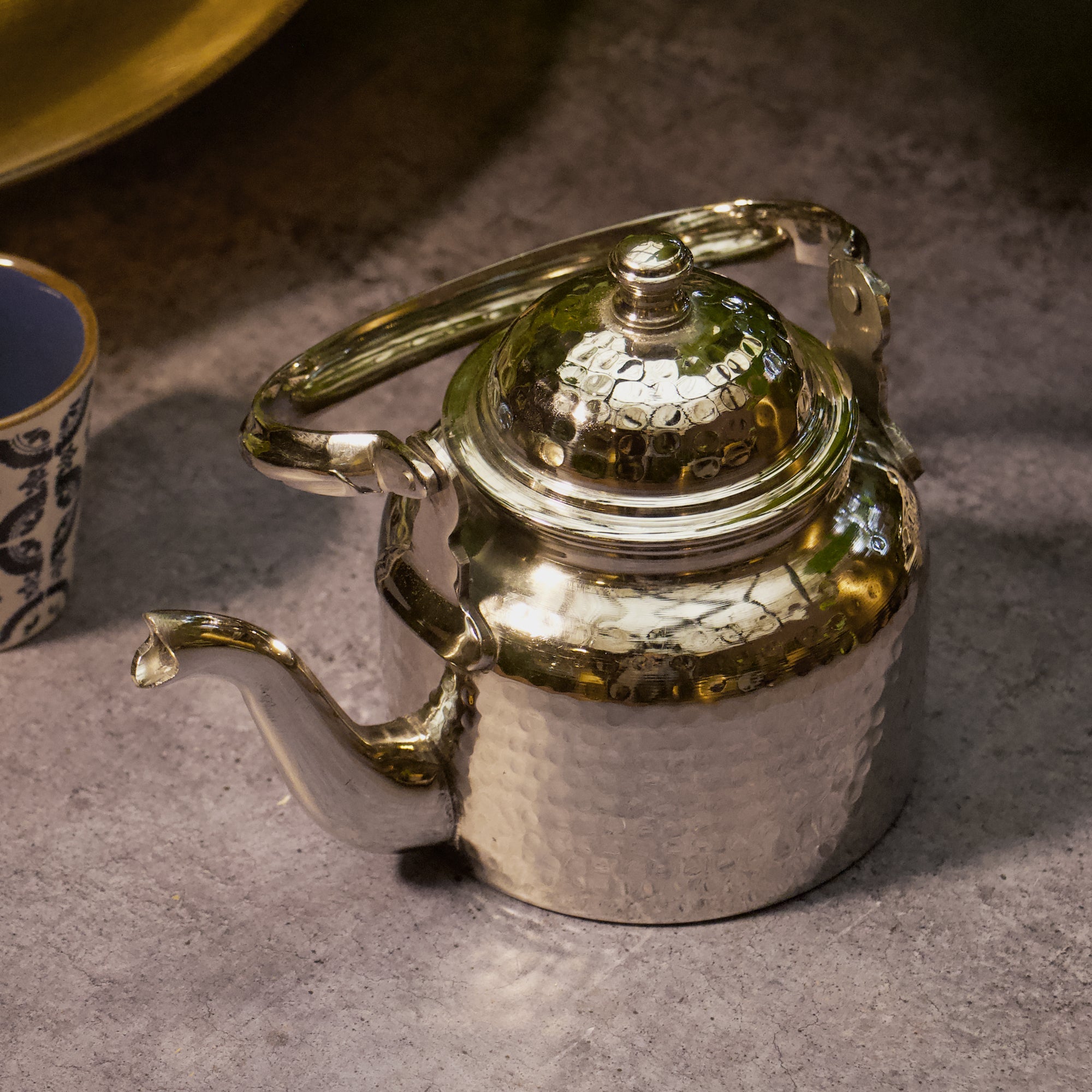 Silver Finish Pure Brass Kettle - 500 ML