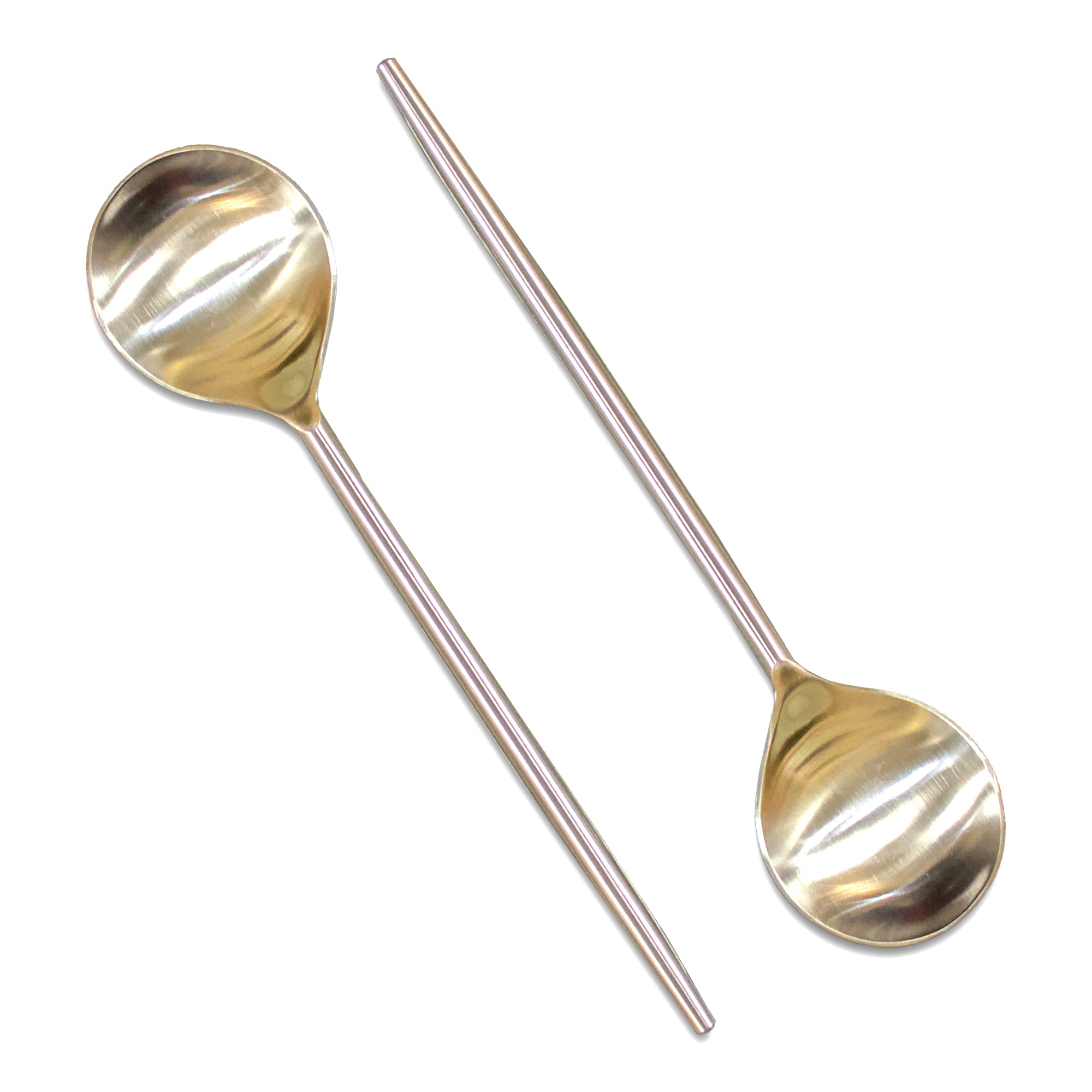 Handcrafted Steel Soup Spoons - Matt Finish