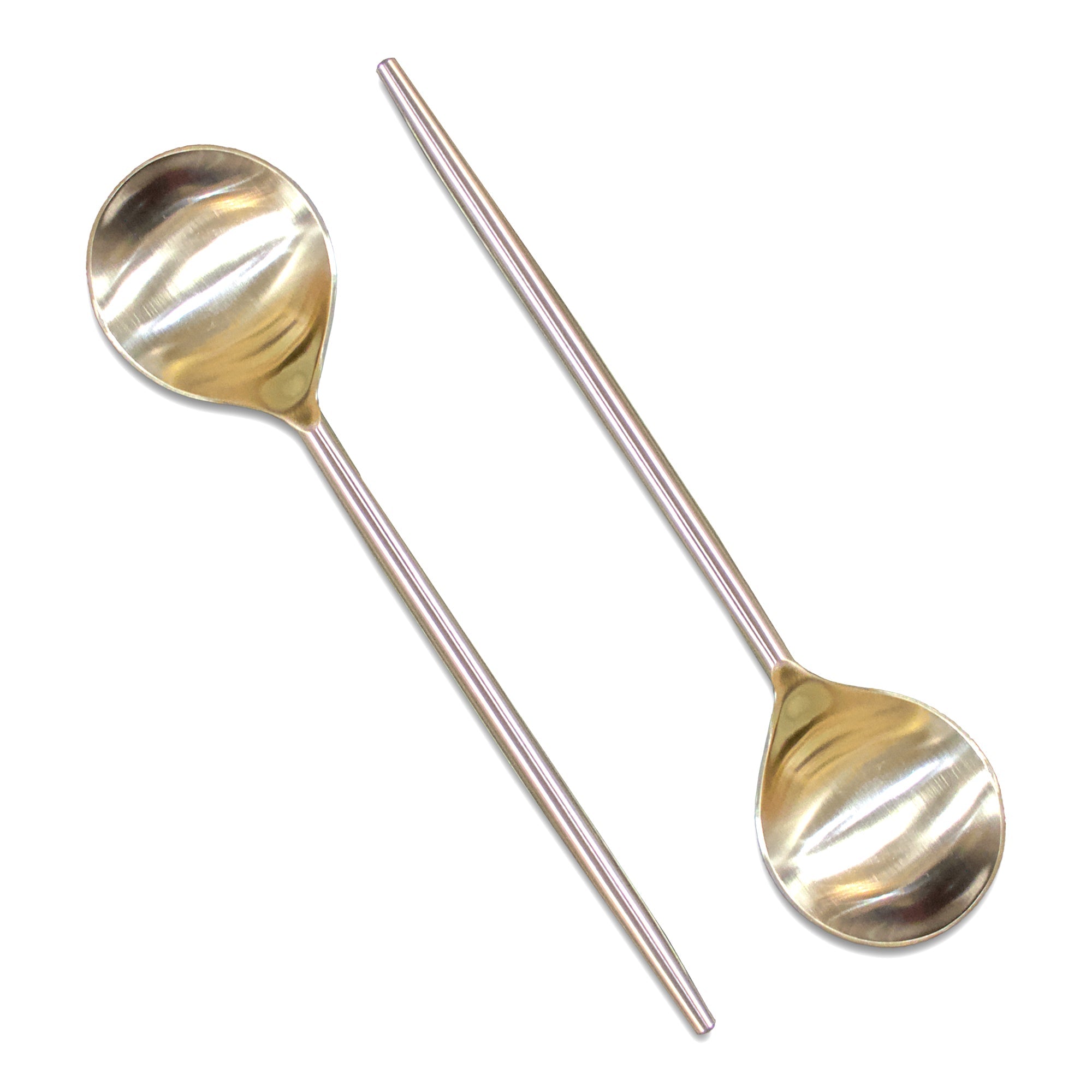 Handcrafted Steel Soup Spoons - Matt Finish