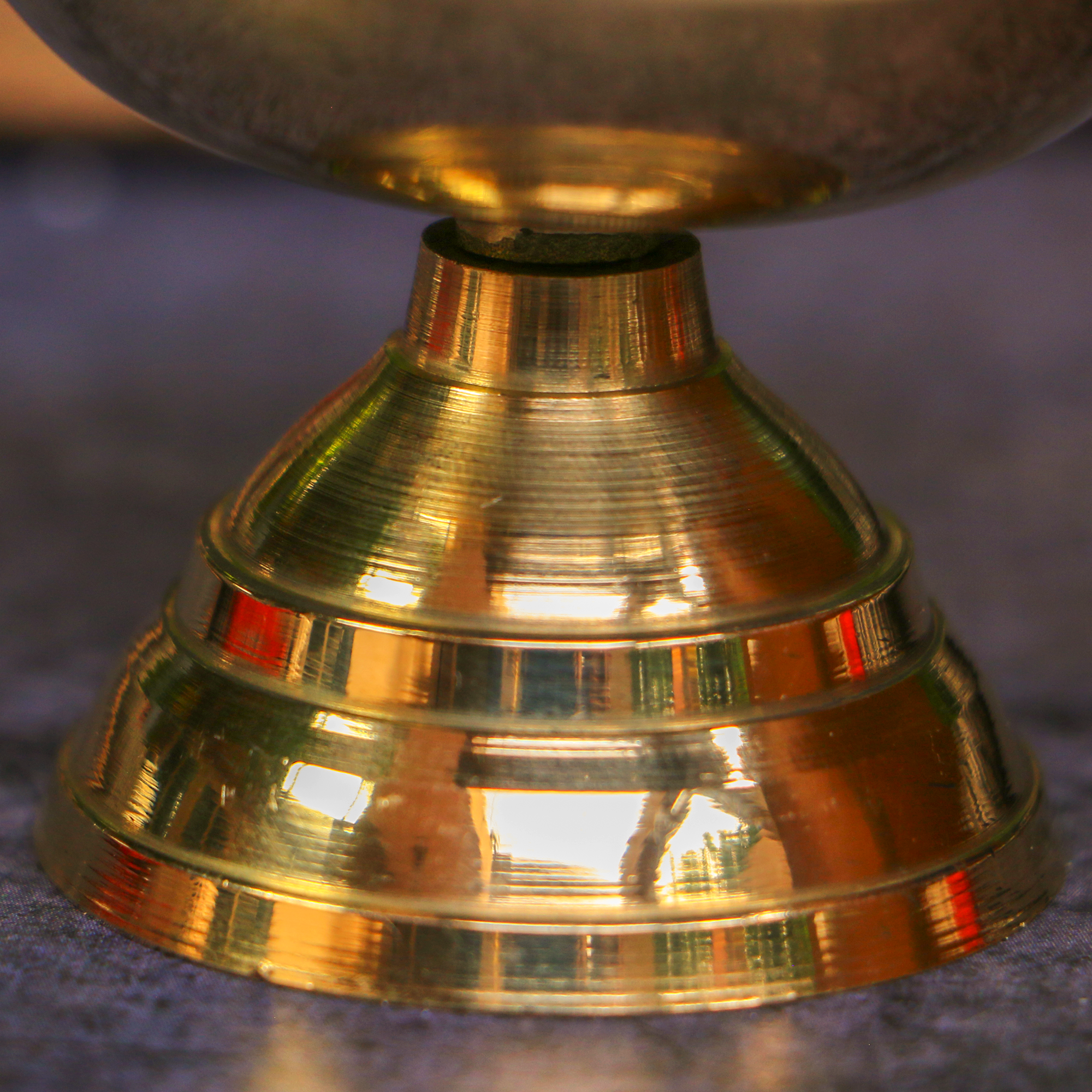 100% Pure Brass Pooja Kuber Deepam / Deepak / Diya - Small Height - 5 cms (2 inches)